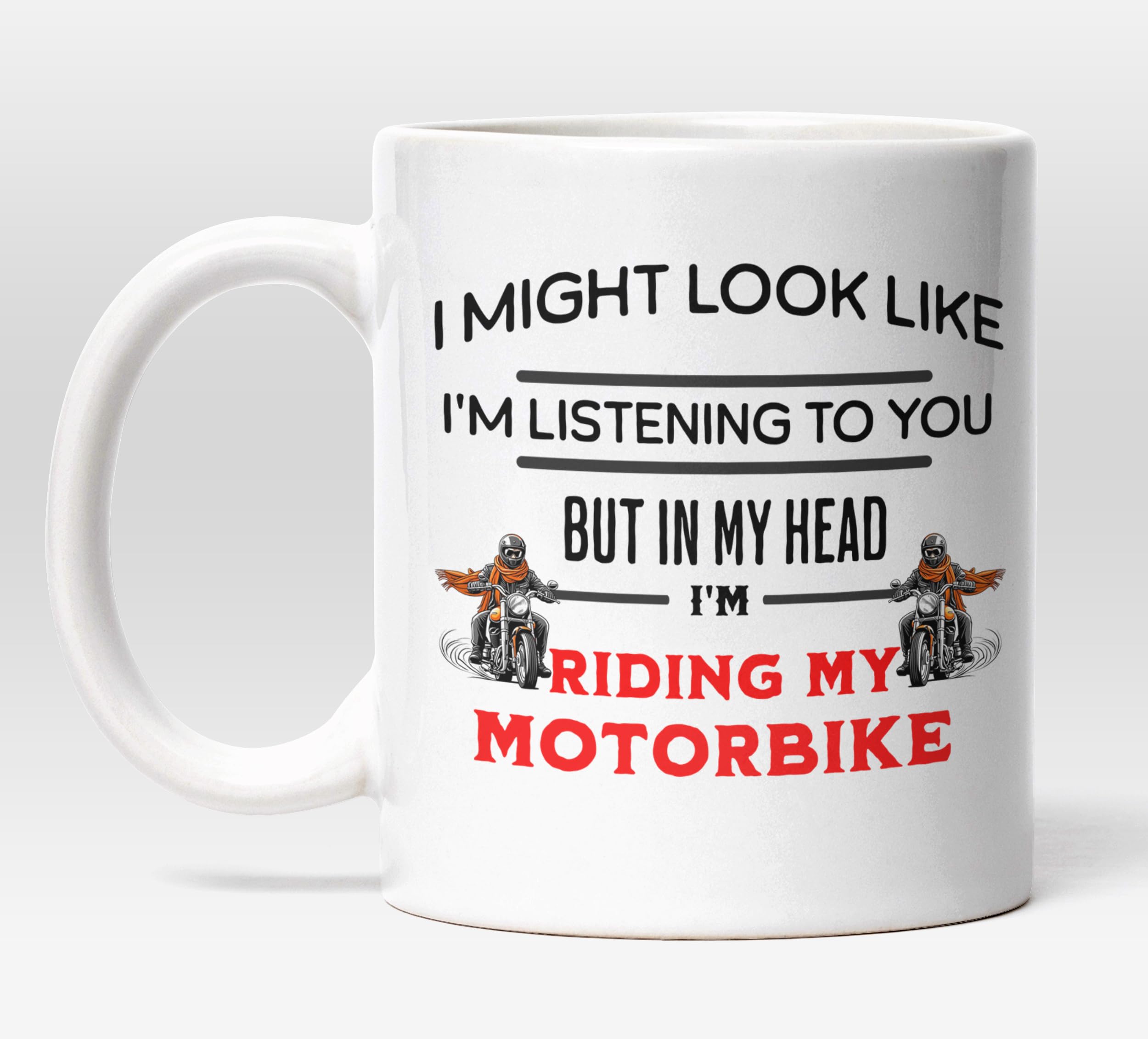 Riding My Motorbike in My Head Mug - Funny Mug for Motorcycle Biker Enthusiasts