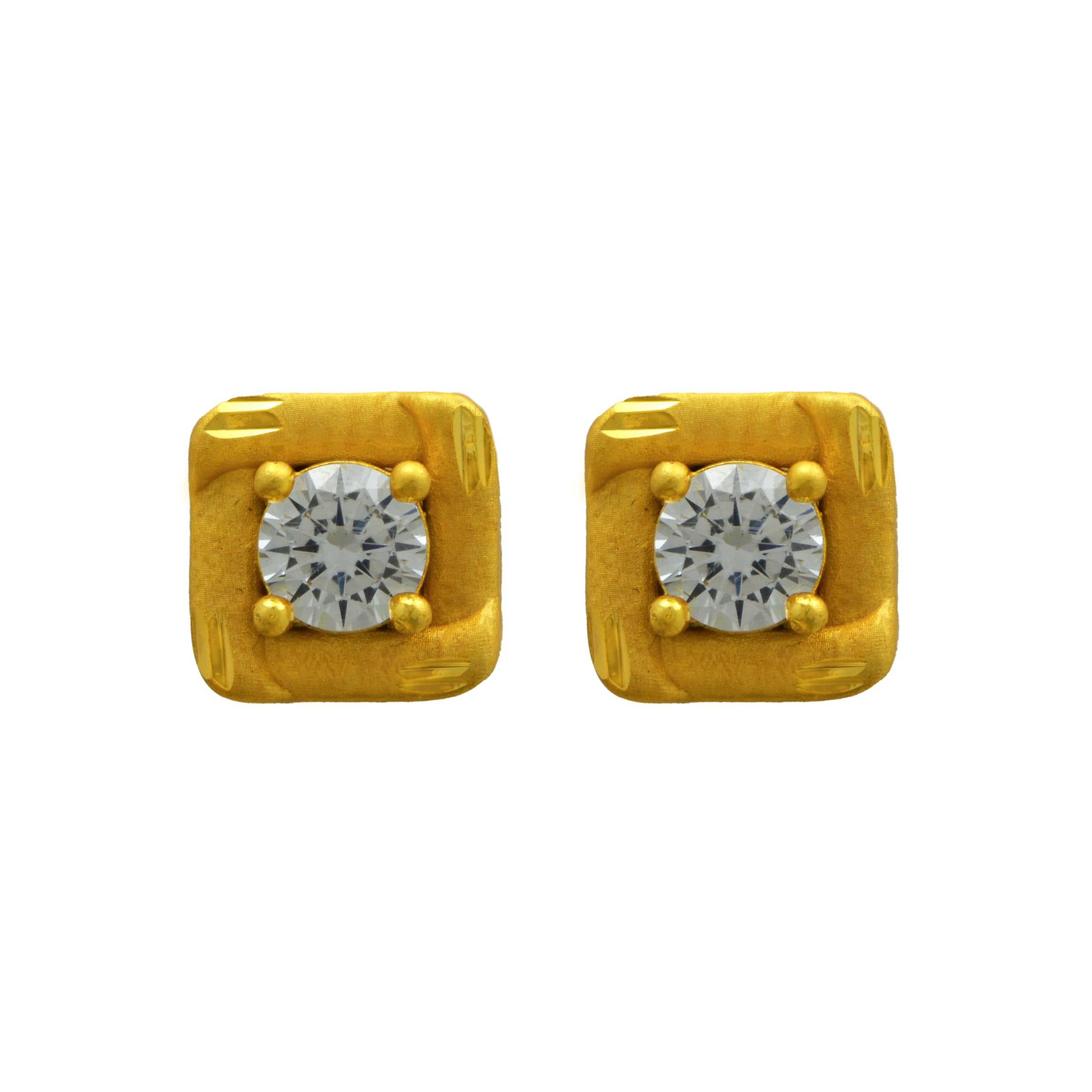 Kyoot Jewels Gold Plated Brass Alloy Studs with Crystal CZ American Diamond Floral Stud Earrings For Women And Girls (Square Design) (B0C9MCP6X6) Amazon Price History, Amazon Price Tracker