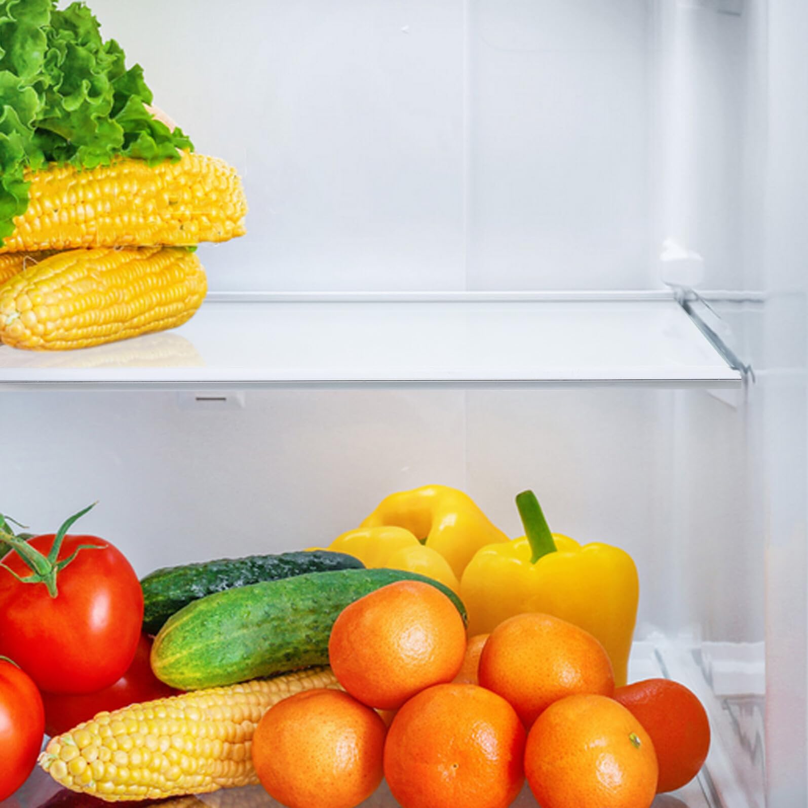 Estante de Vidrio Alta Capacidad de Carga y Visibilidad Mejorada, Divisor para Congelador y Almacenamiento de Alimentos Naturales para Refrigerador