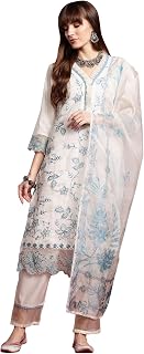 INDO ERA Women's Silk Blend Kurta and Pant with Dupatta Set Price In India