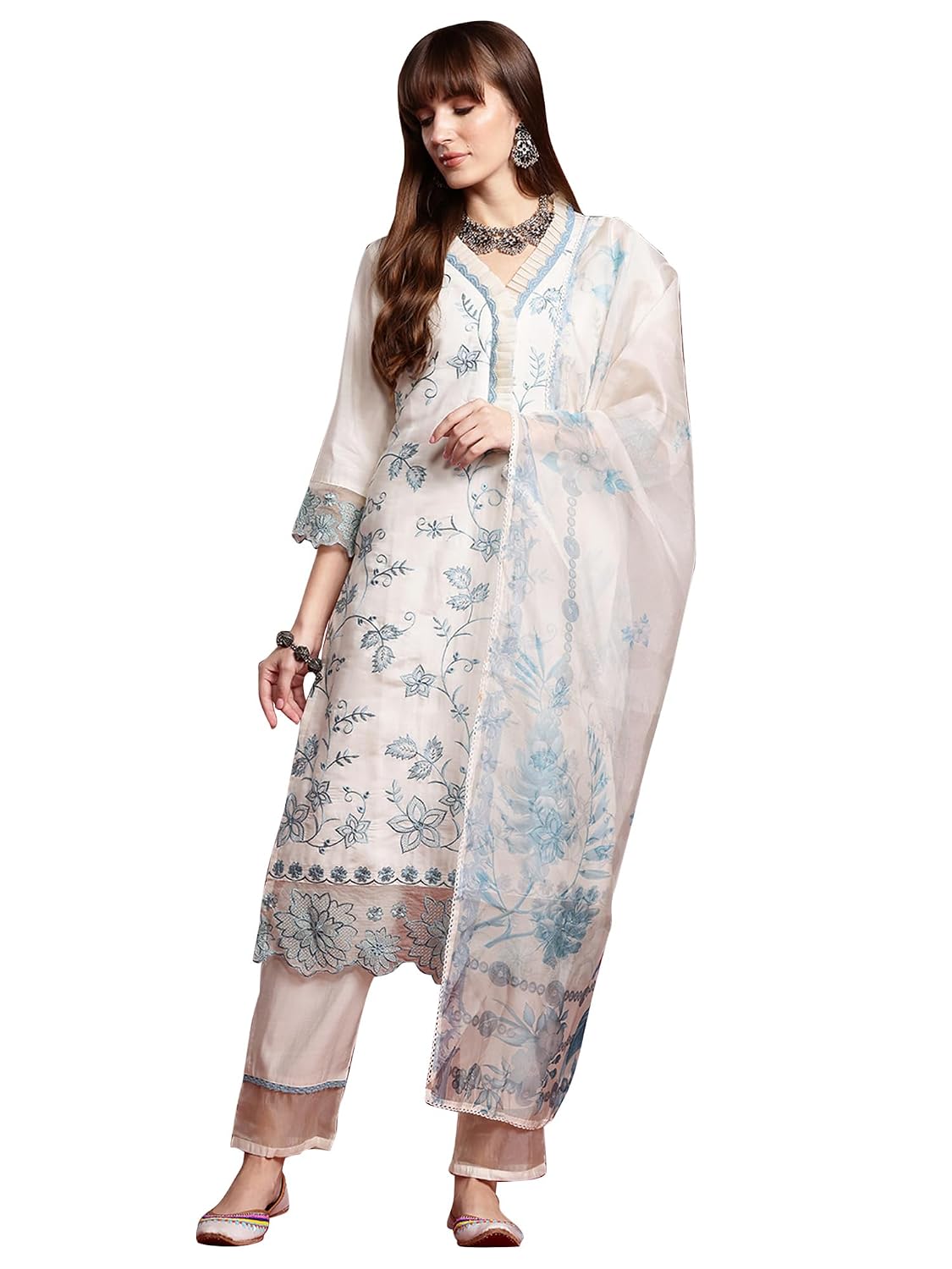 INDO ERA Women's Silk Blend Kurta and Pant with Dupatta Set - Review, Price and Buying Guide