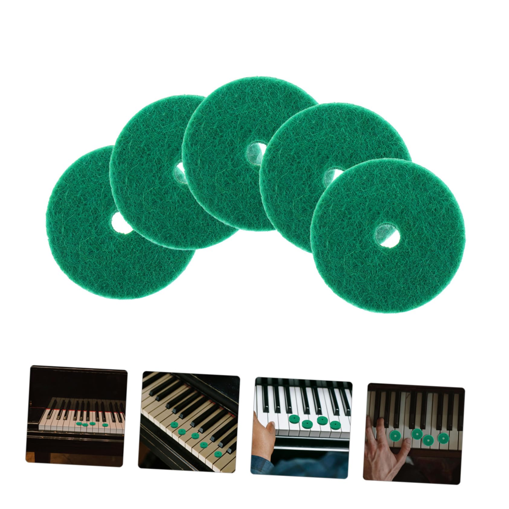 TOGEVAL 90pcs Piano Felt Pads Felt Piano Washers Keyboard Balance Tool Accessory Compatible Keyboard