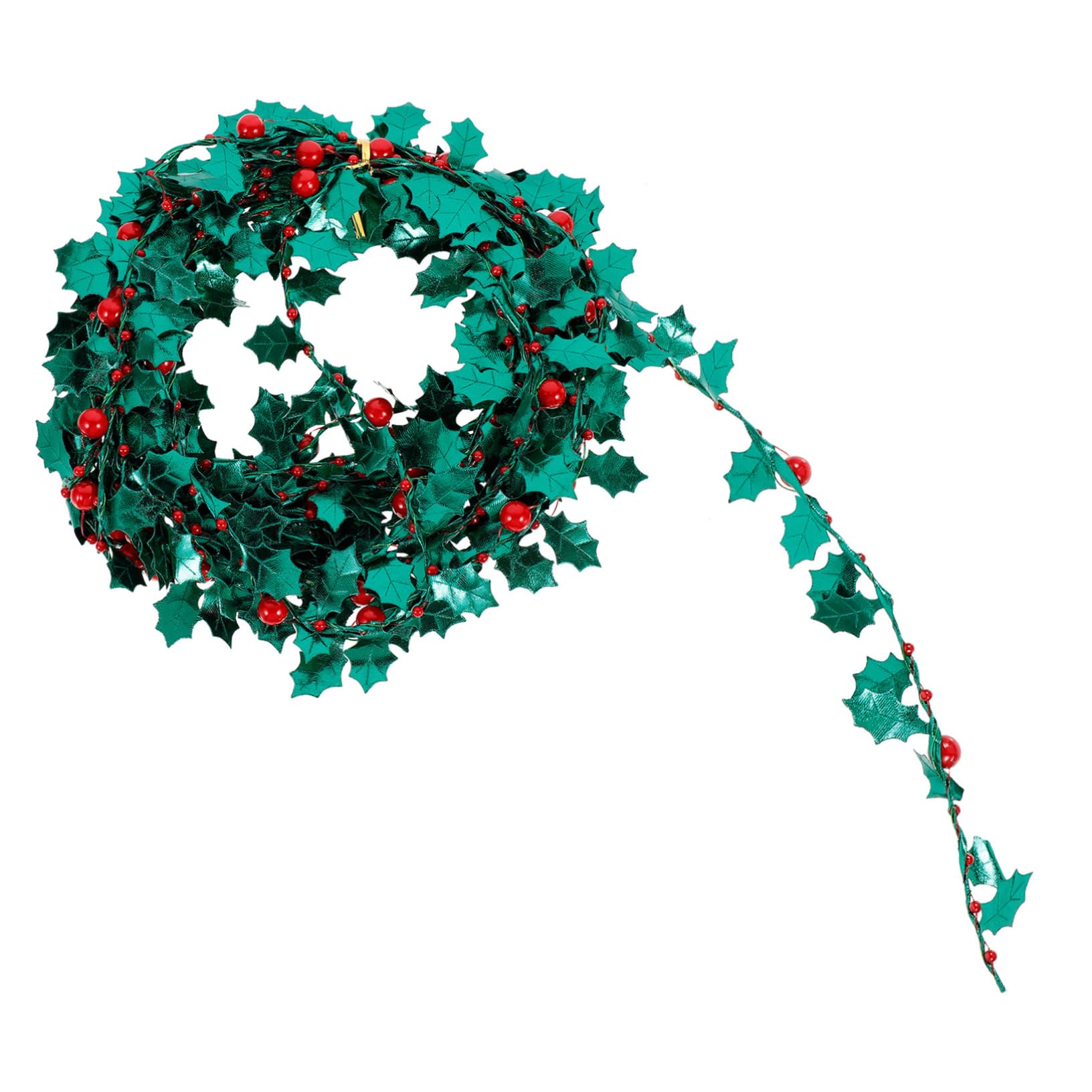 STOBAZA 1Roll Christmas Tinsel Garland Decorations Craft Garland with Leaf Design for Party and Holiday Decor for Christmas Weddings and Events