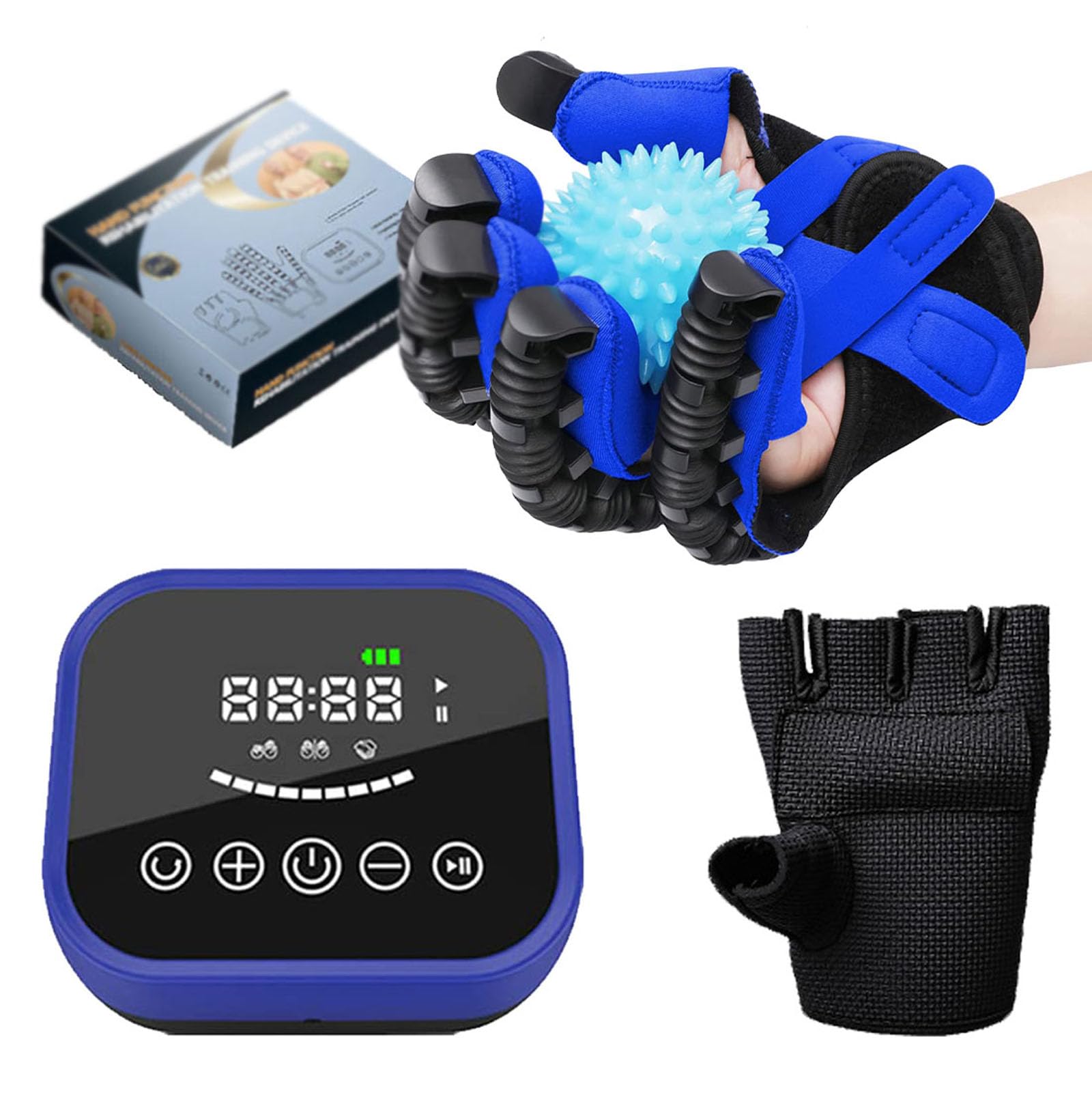 MFYDPP Robot Rehabilitation Gloves,Finger Orthosis,Aimed At The Rehabilitation Of Paralysis And Dementia Hands, Robotic Hand Gloves For Stroke Patients(Size:L,Color:Left Hand)