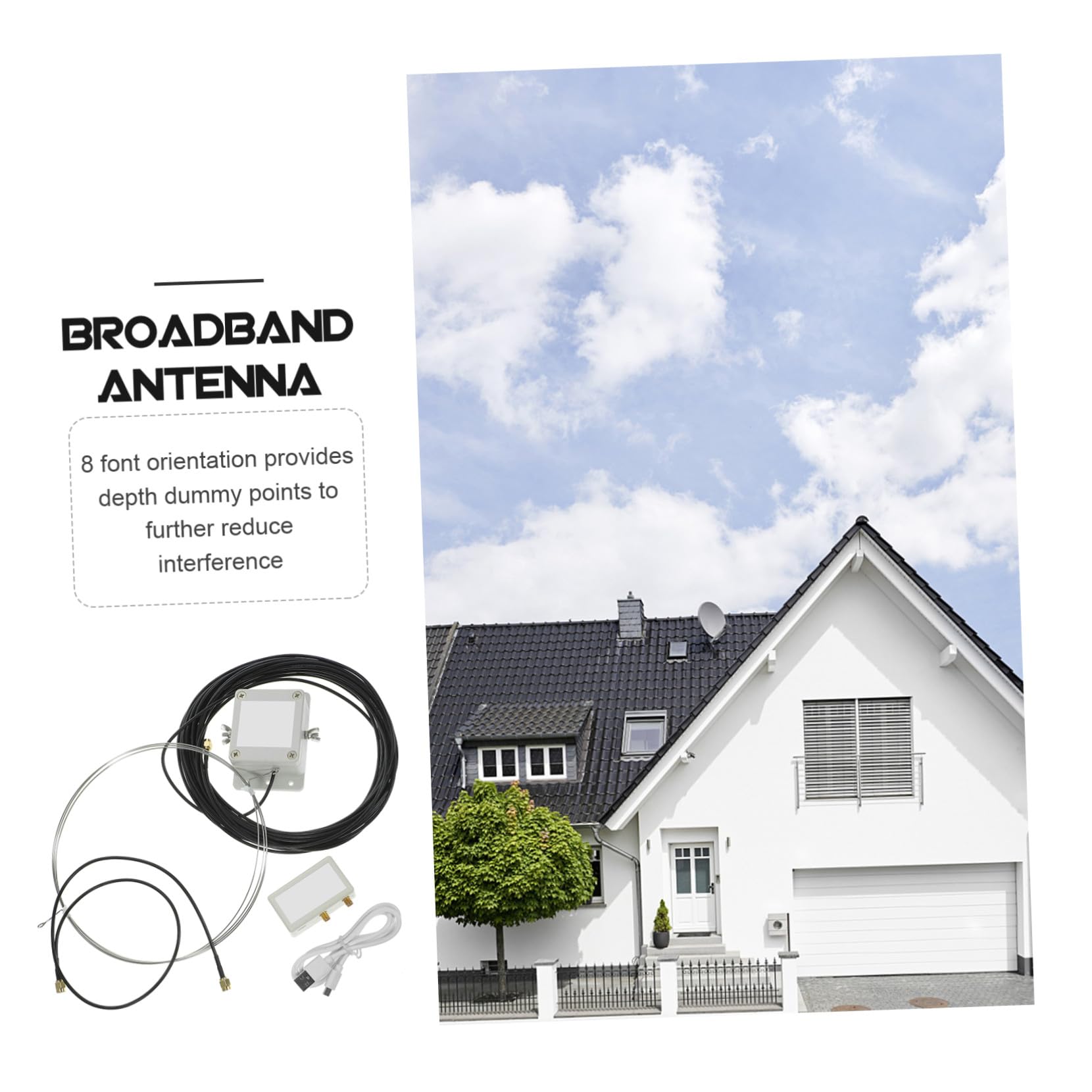 Antenne Active Acier Inoxydable USB Faible Bruit Suppression De Bruit pour Réception Moyennes Ondes Et Ondes Courtes Installation Facile Balcon Toit