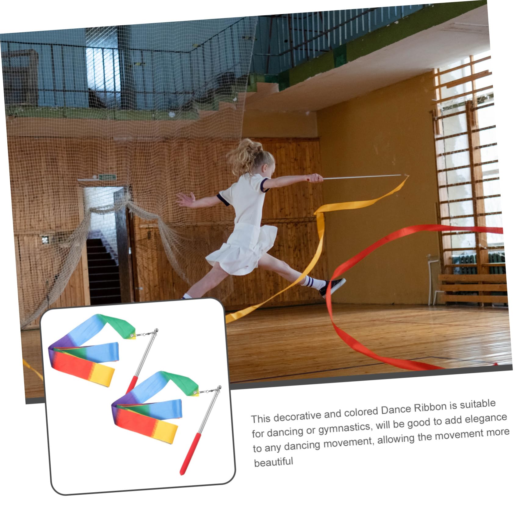 Toyvian Forniture per Il Fitness del Nastro Nastri di Ginnastica di Nastri da Ballo Nastro di Ginnastica Nastri di Danza Ritmica Attrezzatura da Ballo Poliestere