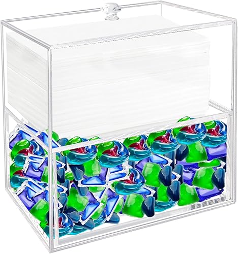 Miniatura 1 de Weiai Soporte para hojas de secadora, contenedor de caja de hojas de secadora para almacenamiento de dispensador de lavandería