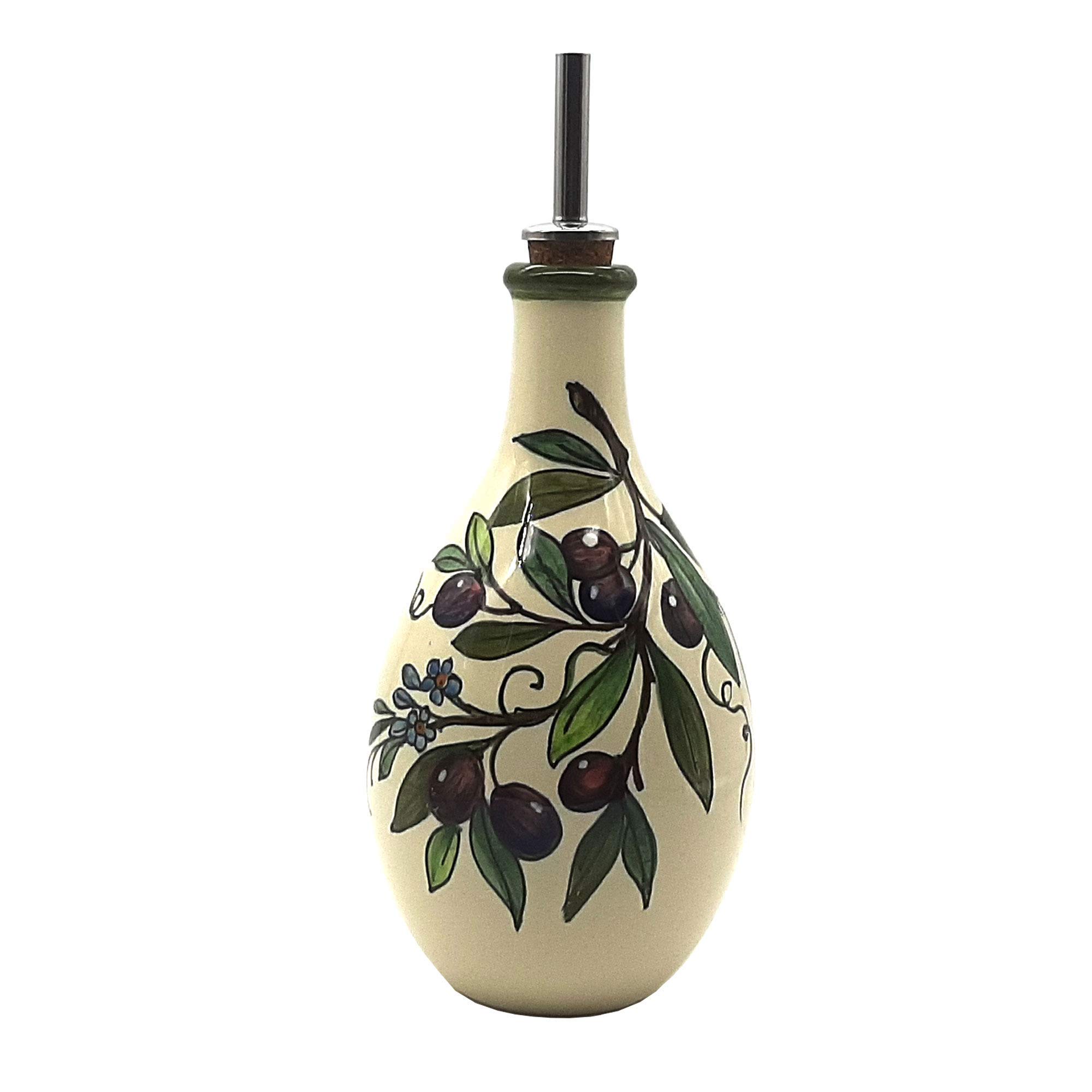 Amazon.com: Italian Ceramic Olive Oil Dispenser Bottle for Kitchen