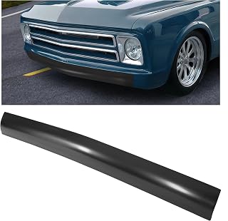 KUAFU Front Bumper Roll Pan Compatible with 1967-1972 Chevy Chevrolet C10 Suburban Panel Pickup Base RC01940001 W/O License Plate Part Steel Electrophoresis Black