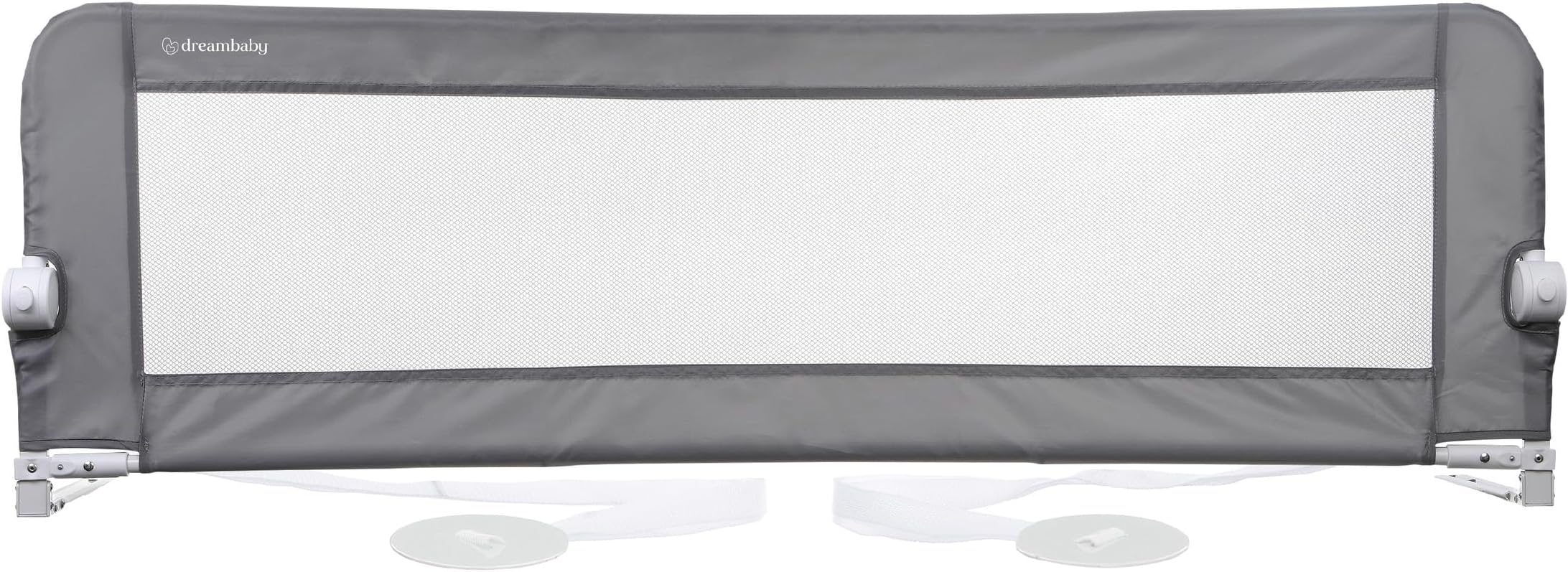 Dreambaby Nicole Bed Guard Rail for Toddlers - Extra Wide 150cm & Extra Tall 50cm - Fits up to King Size Beds - Easy Assembly, Washable Cover