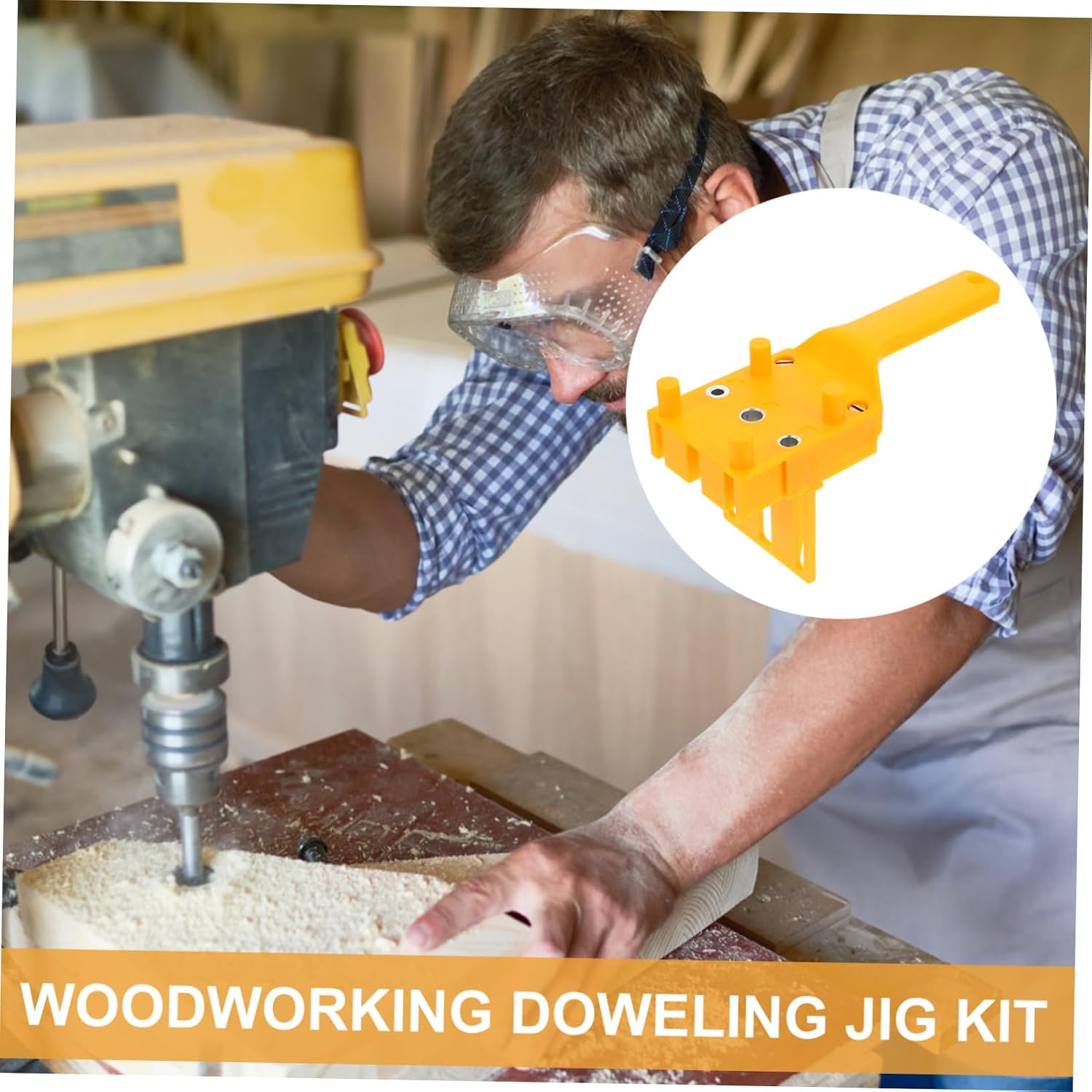Self Centering Doweling Tool for Woodworking and Construction Lightweight and Portable Design for Easy Use Carpentry Projects