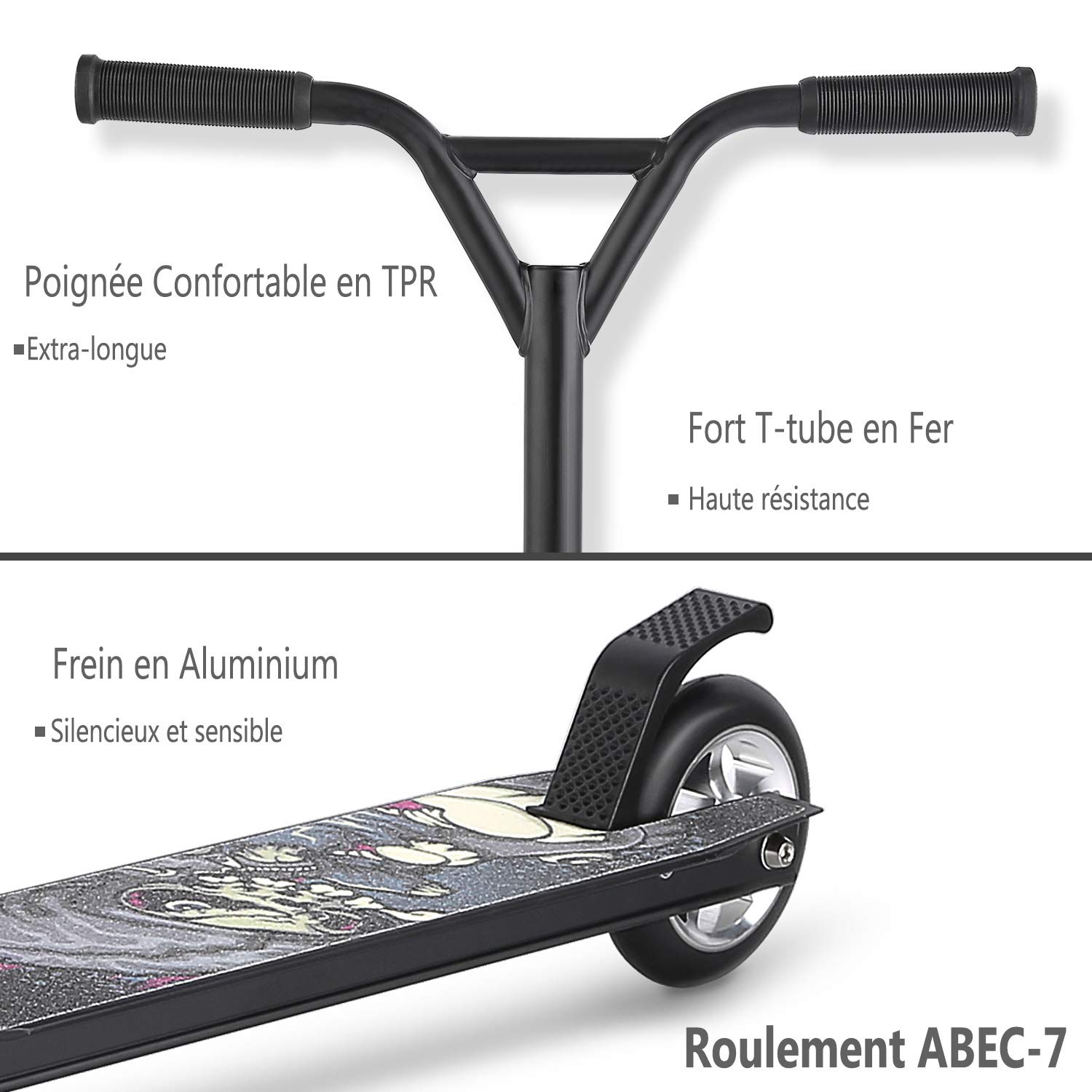 Trottinette Freestyle WeSkate – 360°, Résistante, Pour Ados Dès 7 Ans