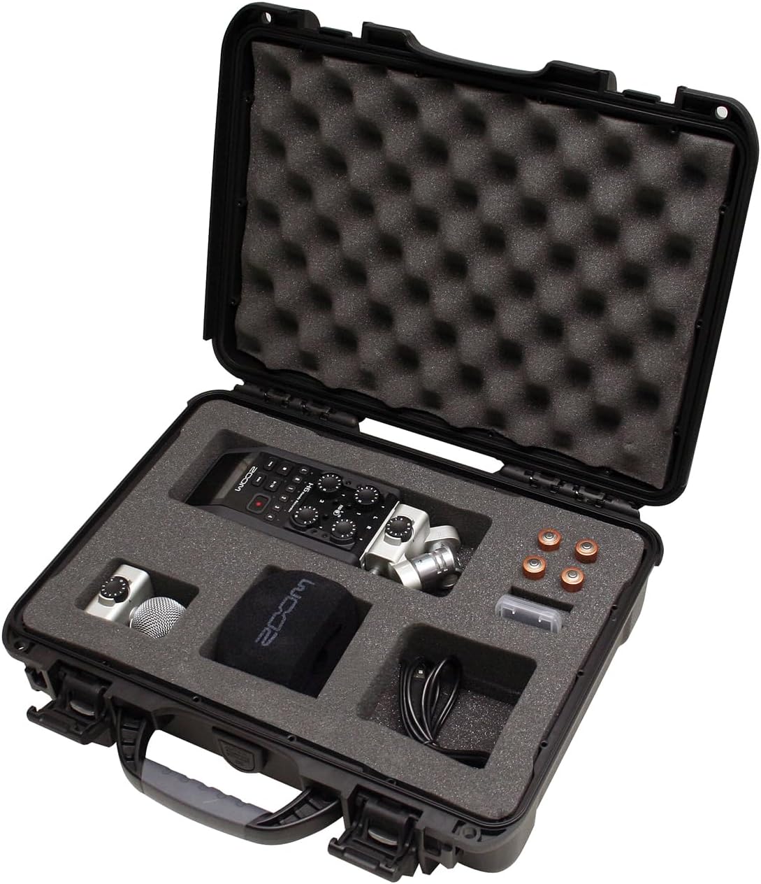 Gator Cases Titan Series Waterproof Case with Custom Insert for Zoom H6 Handheld Recorder and Accessories, (GU-ZOOMH6-WP)