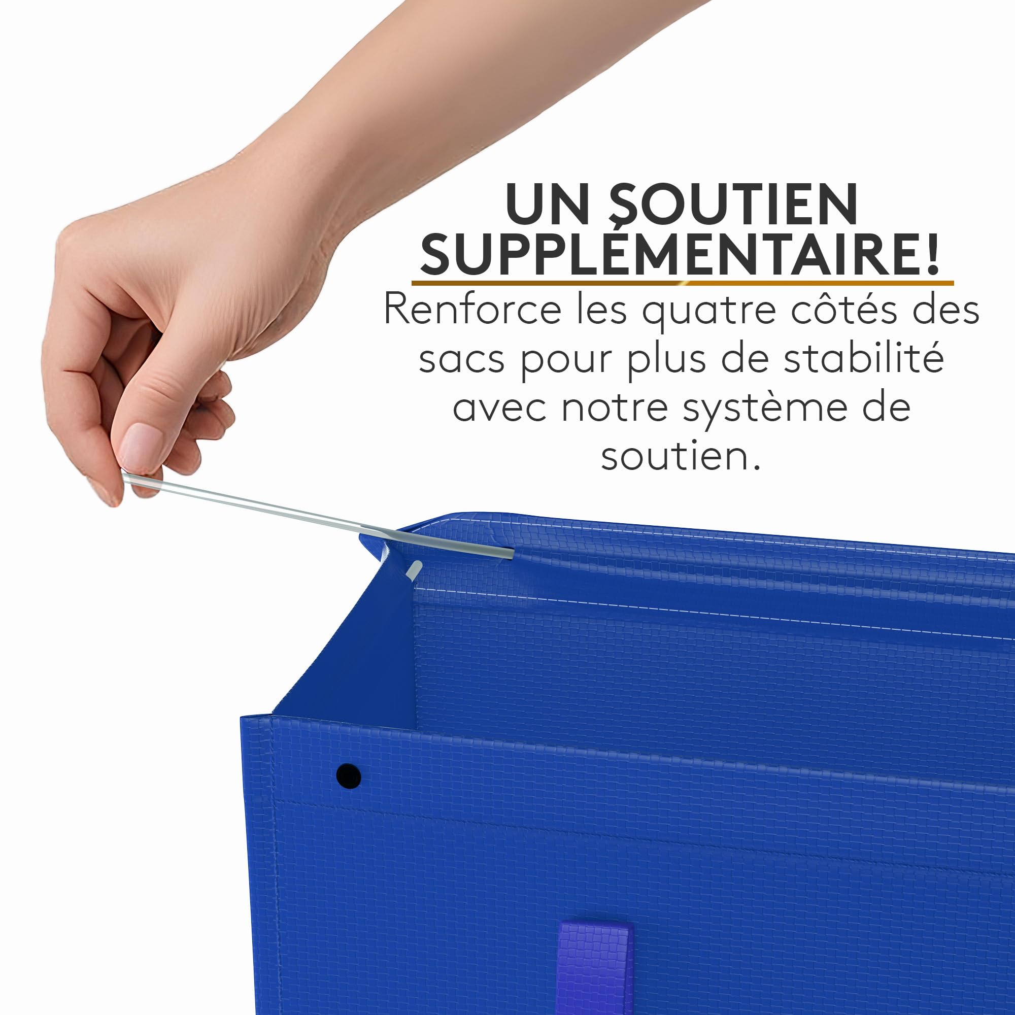 Sac tri selectif - Poubelle tri selectif 3 bac pour le verre, le papier et le plastique - flexible poubelle de tri avec poignée - bac de tri pour déchets et recyclage