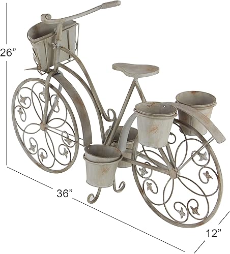 Miniatura 7 de Deco 79 68767 pie metálico para bicicleta 36 x 26 pulgadas