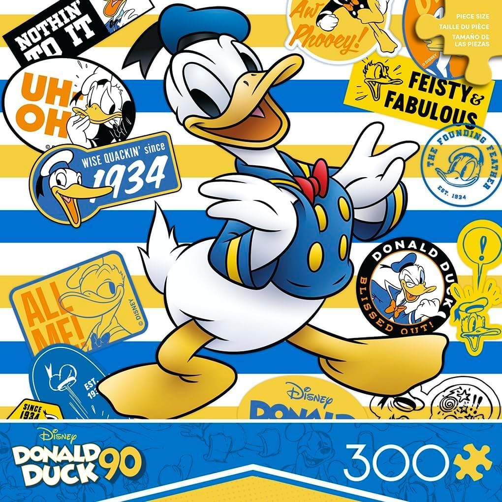 Ceaco - Disney - Donald Duck - 90th Collage - 300 Oversized Piece Jigsaw Puzzle