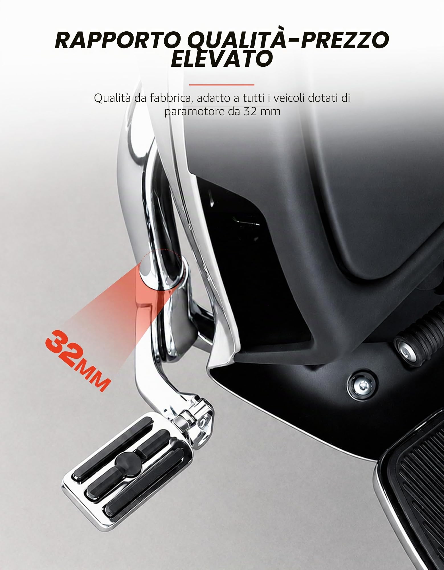 TCMT Pedane Paramotore Poggiapiedi Misura Per Harley Softail Sportster Electra Road Glide Road King Street Glide con Motocicletta con paramotore da 32 mm