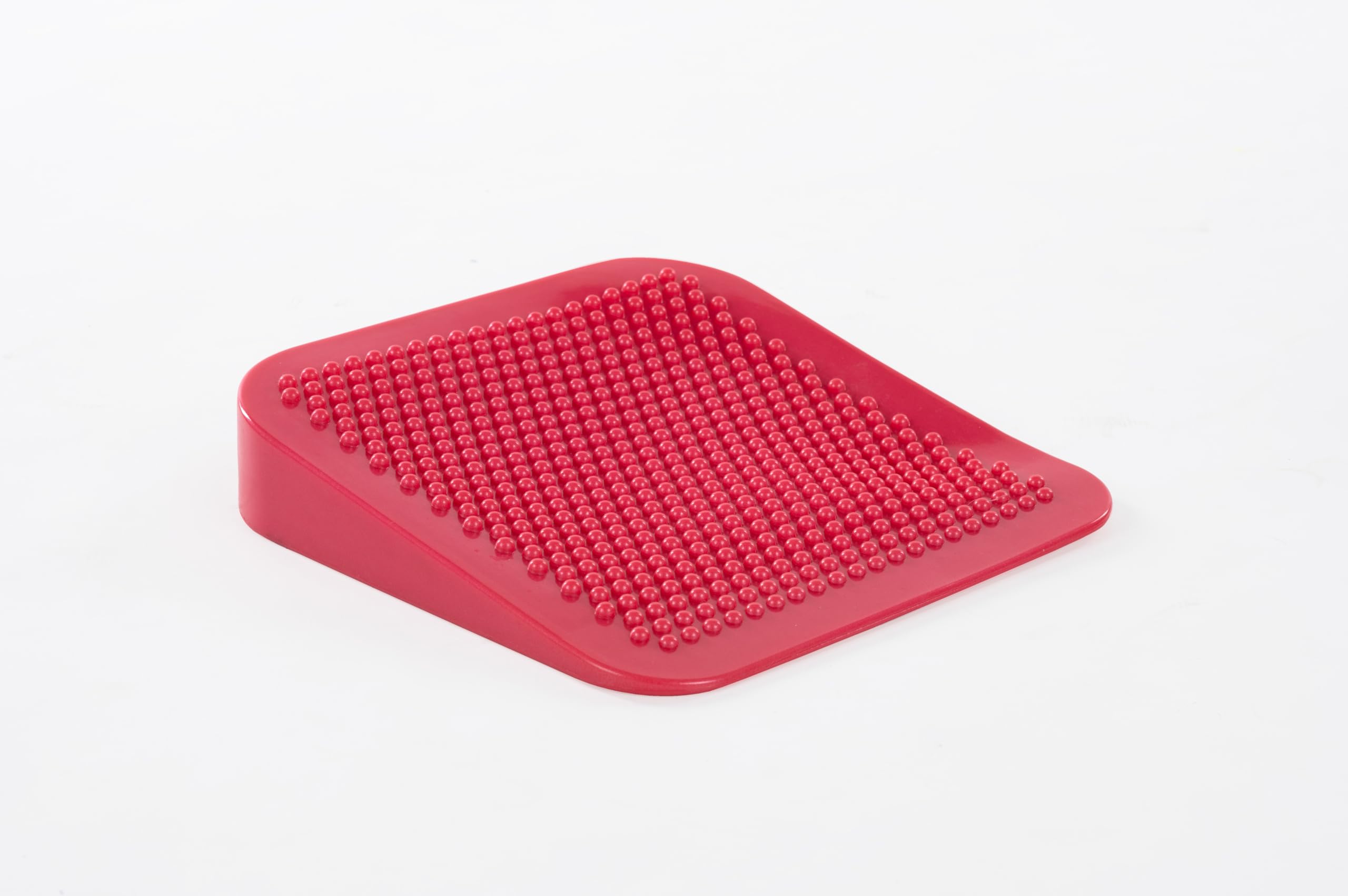 Balanced Body Inflatable Wedge, Spine Alignment Cushion for Proper Posture and Balance Training, 13.5 Inches x 13.5 Inches x 3 Inches, Red