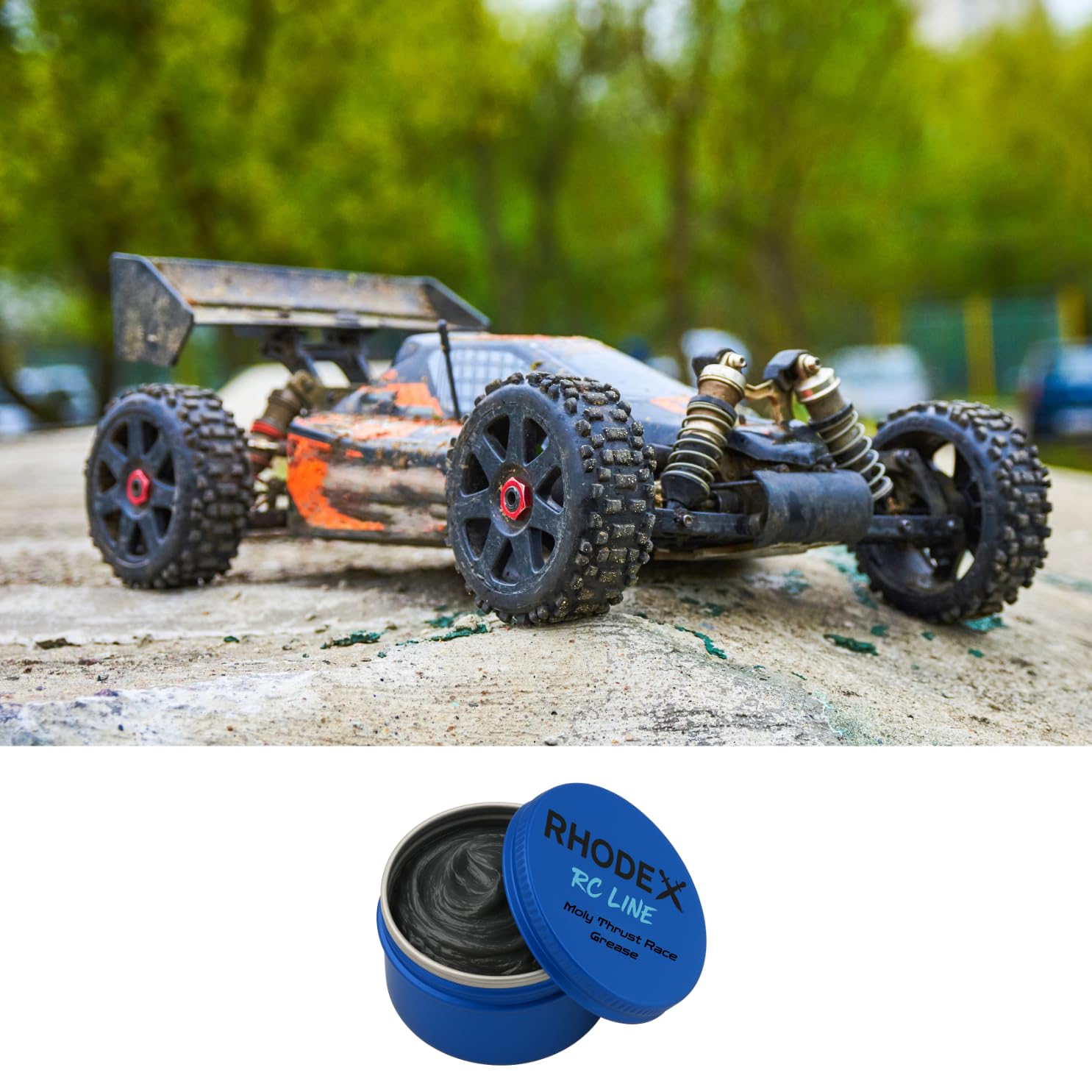 Rhodex RC Line 10g Moly Thrust Grease - Molybdenum Disulfide Supercharged Lubricant for RC Bearings & Gears - Image 3