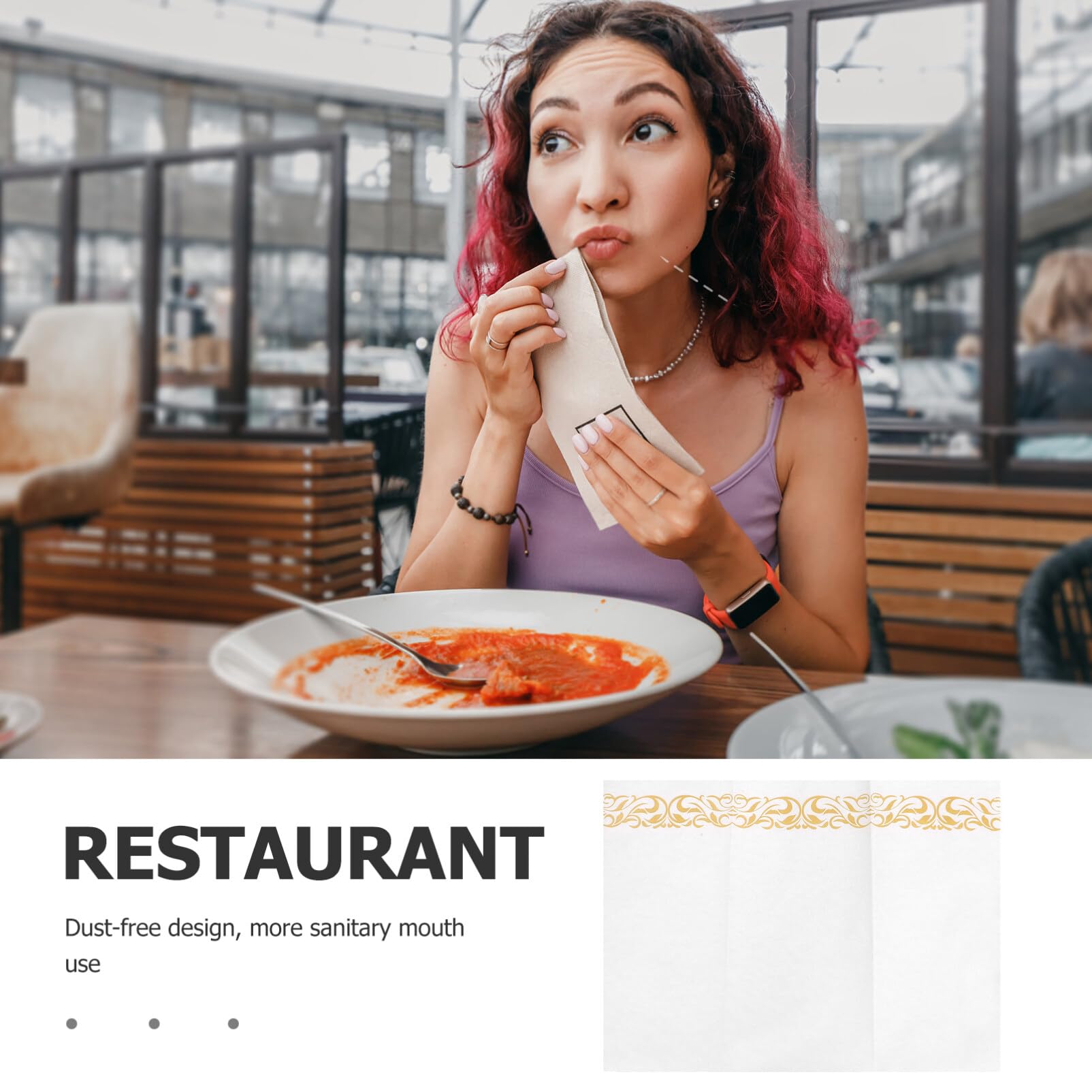 Tovaglioli di Carta Dorati Decorativi 25 Pezzi per Cena
