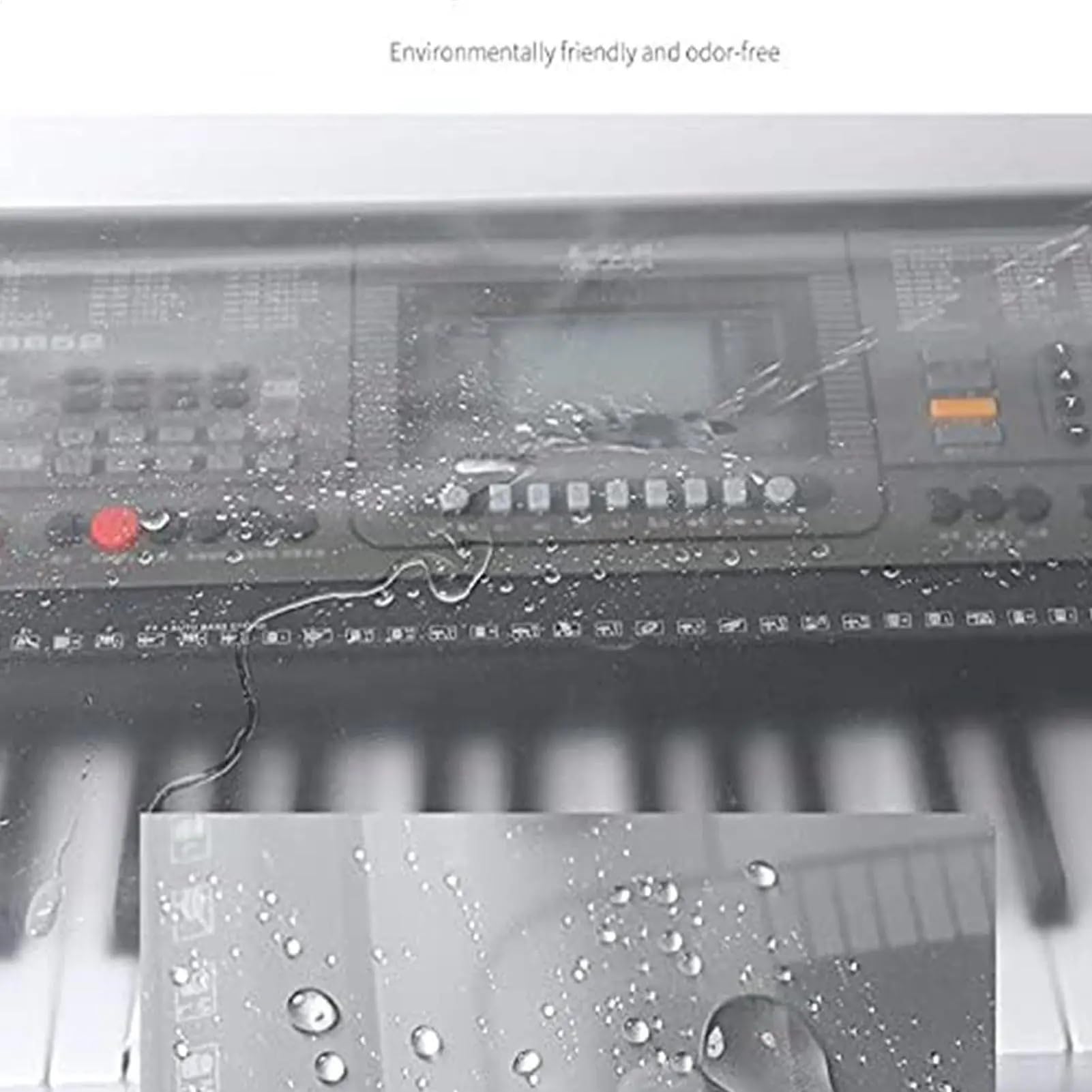 Piano Numérique Antipoussière Couverture Housse de protection transparente for clavier Piano, 88/61/76 touches, pliable, anti-poussière, étanche(76 keys)