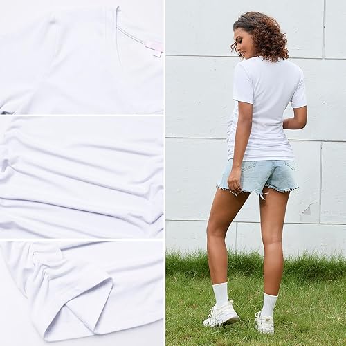 Miniatura 5 de Bhome Maternity- Camiseta de manga corta para embarazo