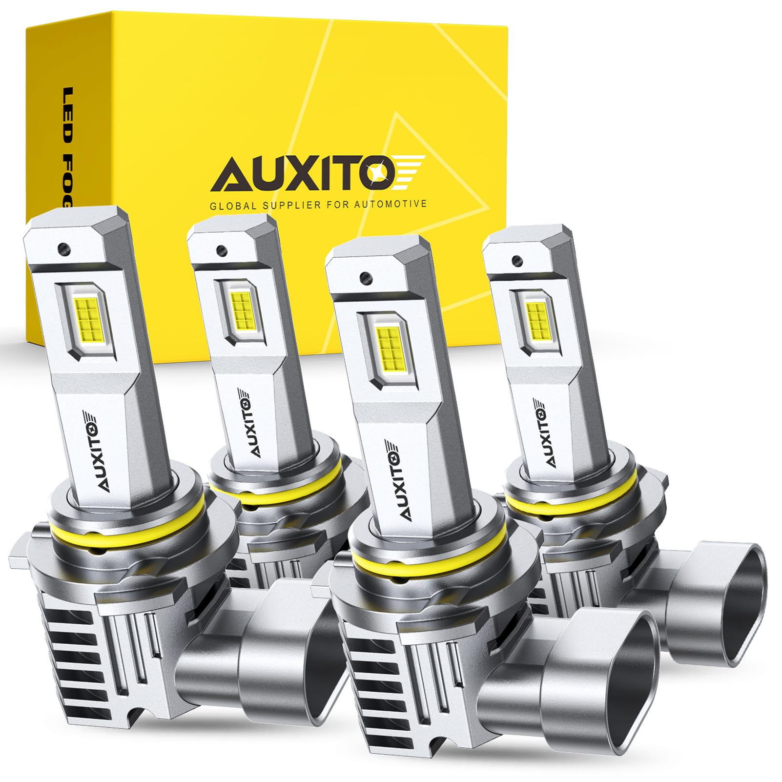 AUXITO Latest 9005 Bulbs, 50000LM 6500K Cool White, Direct Replacement 9005/HB3 Light Bulbs with Cooling Fan, Plug and Play CANbus Ready No Flicker, Pack of 2 — view 9