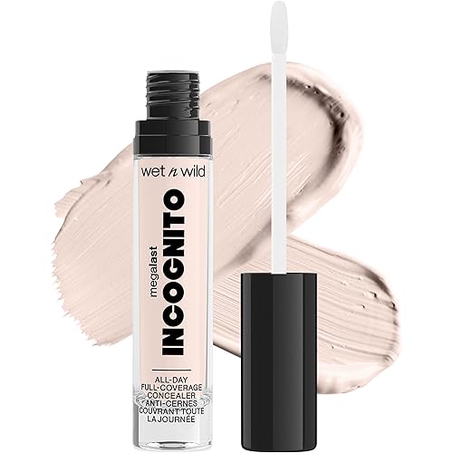 wet n wild Mega Last Incognito All-Day Full Coverage Liquid Matte Concealer, Fair Beige, 0.18 Ounce