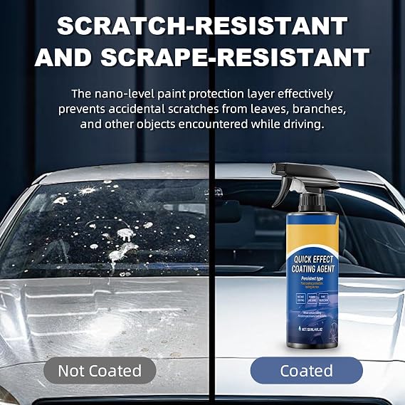 2pcs Car Polish Ceramic Coating Car Spray Wax, Advanced Car Quick-acting Coating Agent, Waterless Car Wash Quick Effect Coating Agent, Multi-functional Cars Wax Polish (2pcs)