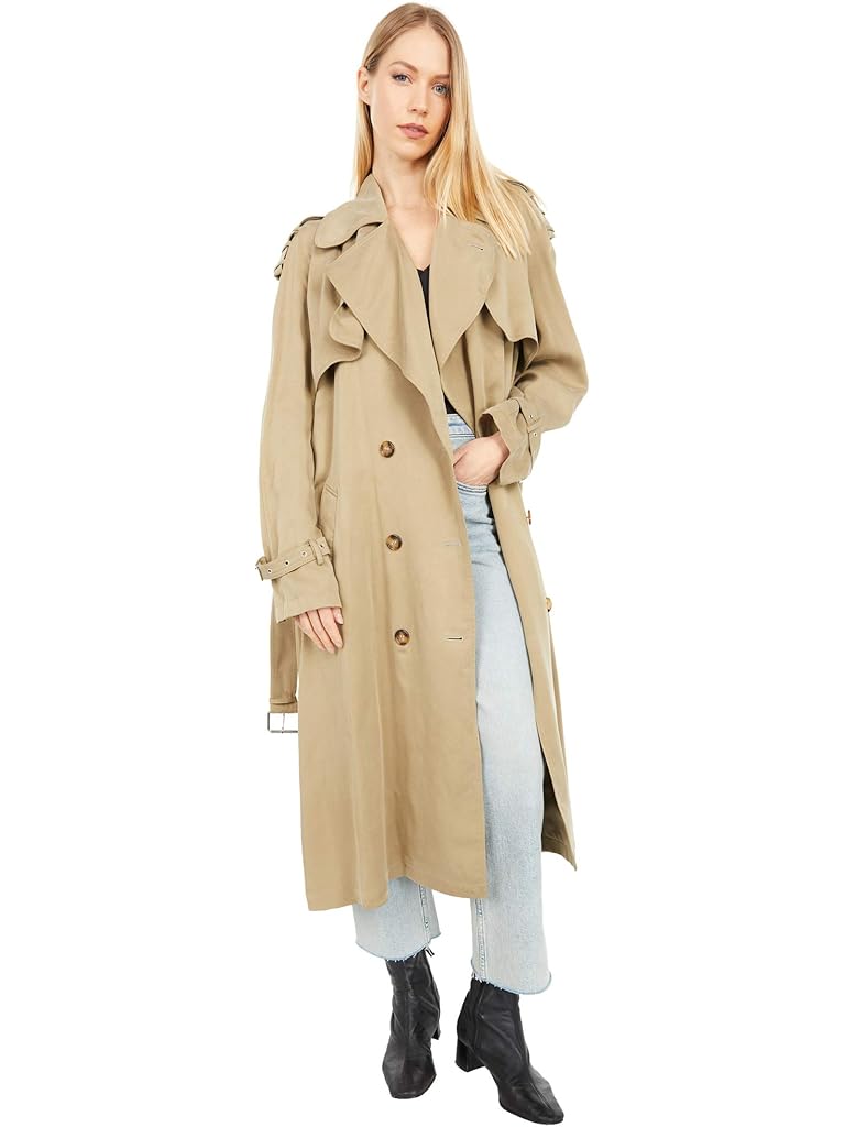 Khaki Faith Connexion Oversize Trench Coat