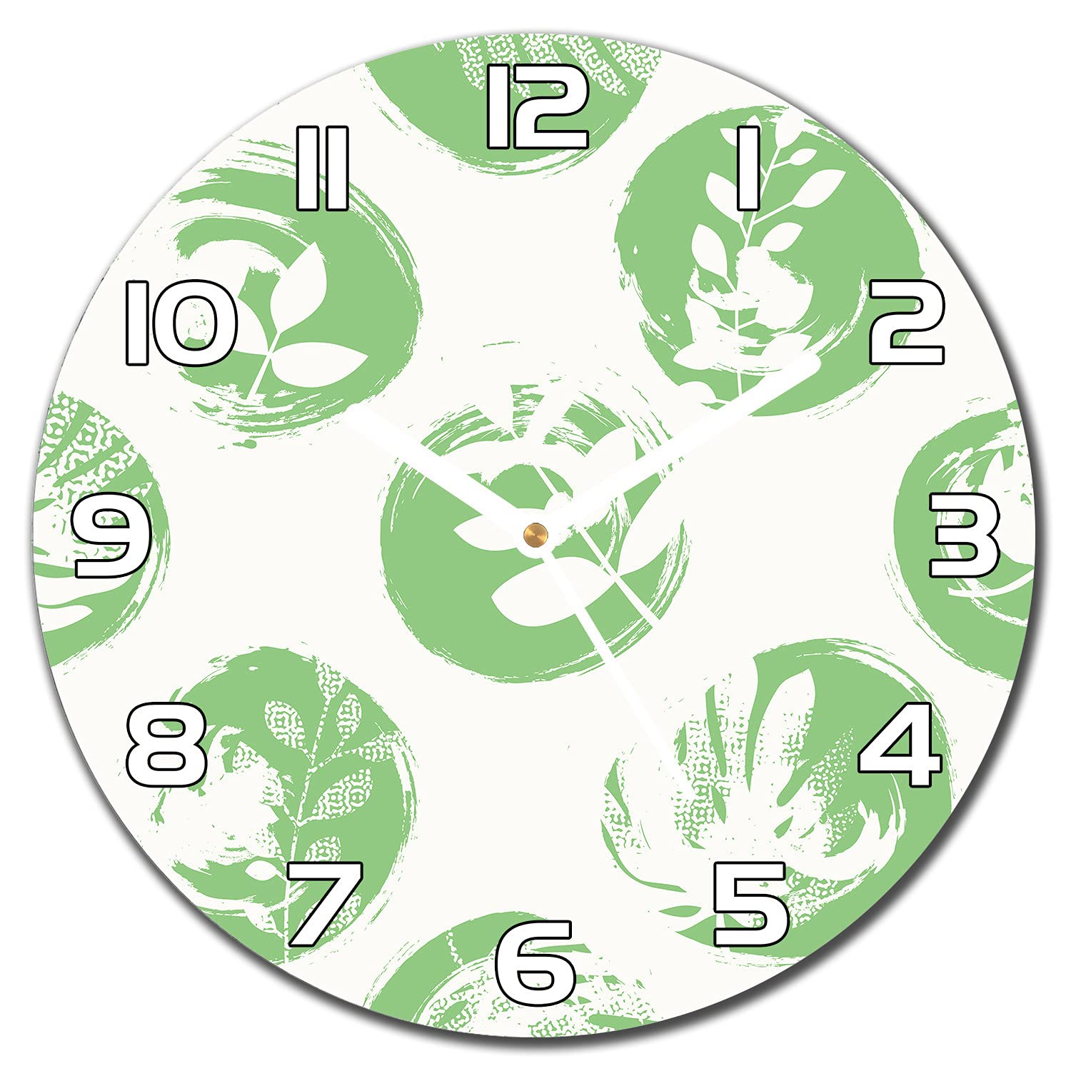Horloge en verre cuisine salon lisible 30 cm aiguilles blanches verre sécurité durable