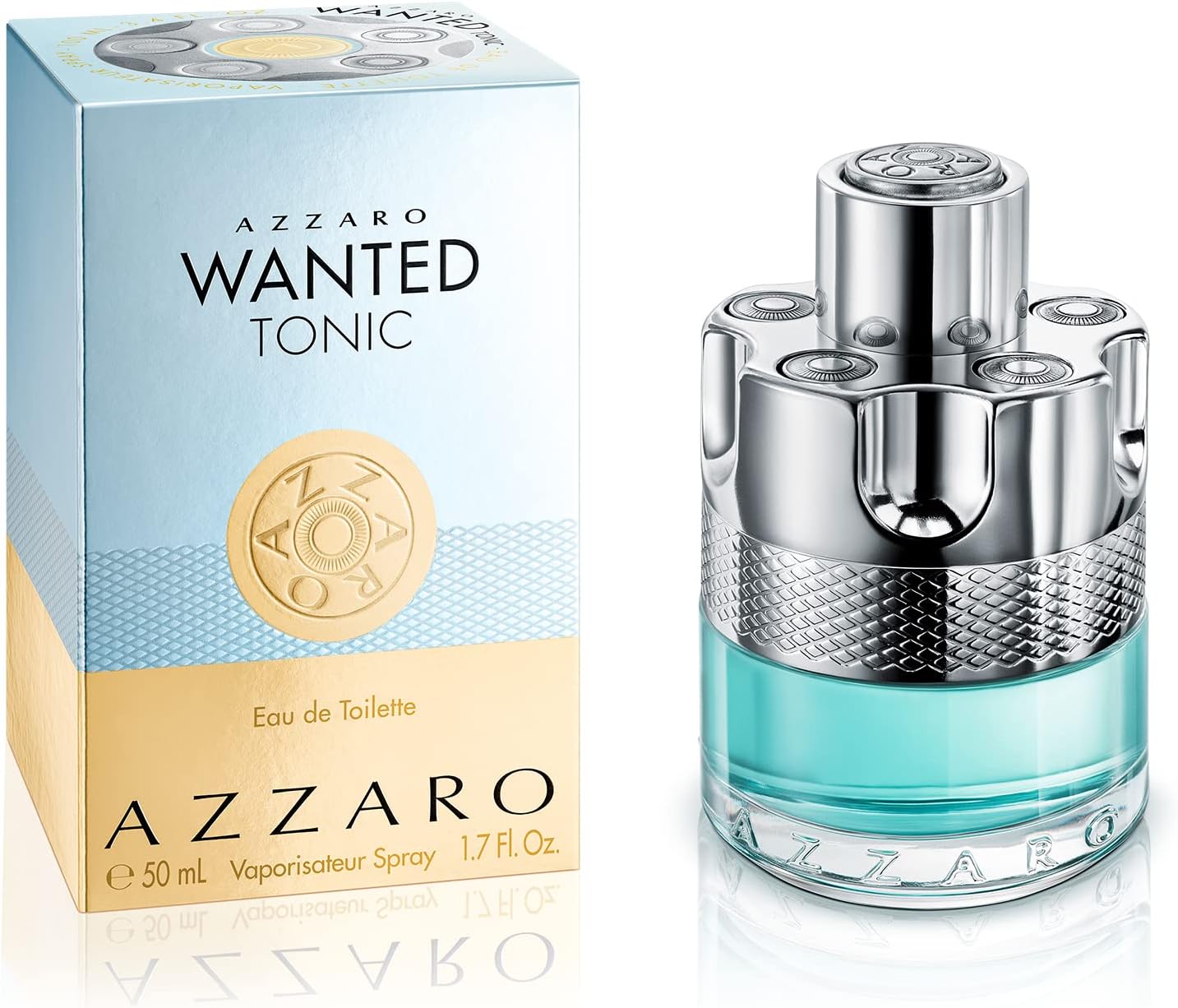 Wanted Tonic Eau de Toilette — Mens Cologne — Woody, Aquatic, & Spicy Fragrance, 1.7 Fl Oz