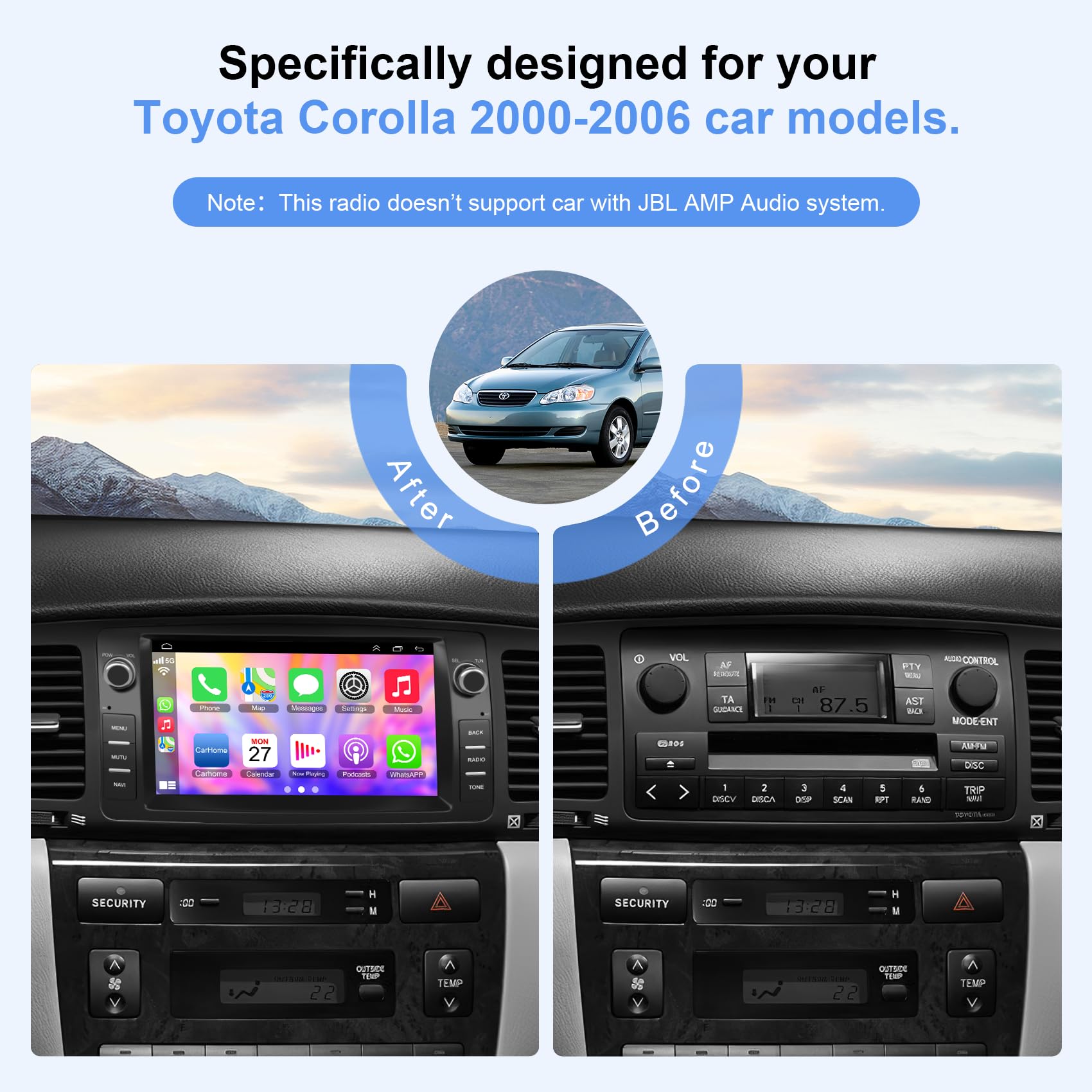 4+64G]Android 13 Estéreo de coche para Toyota