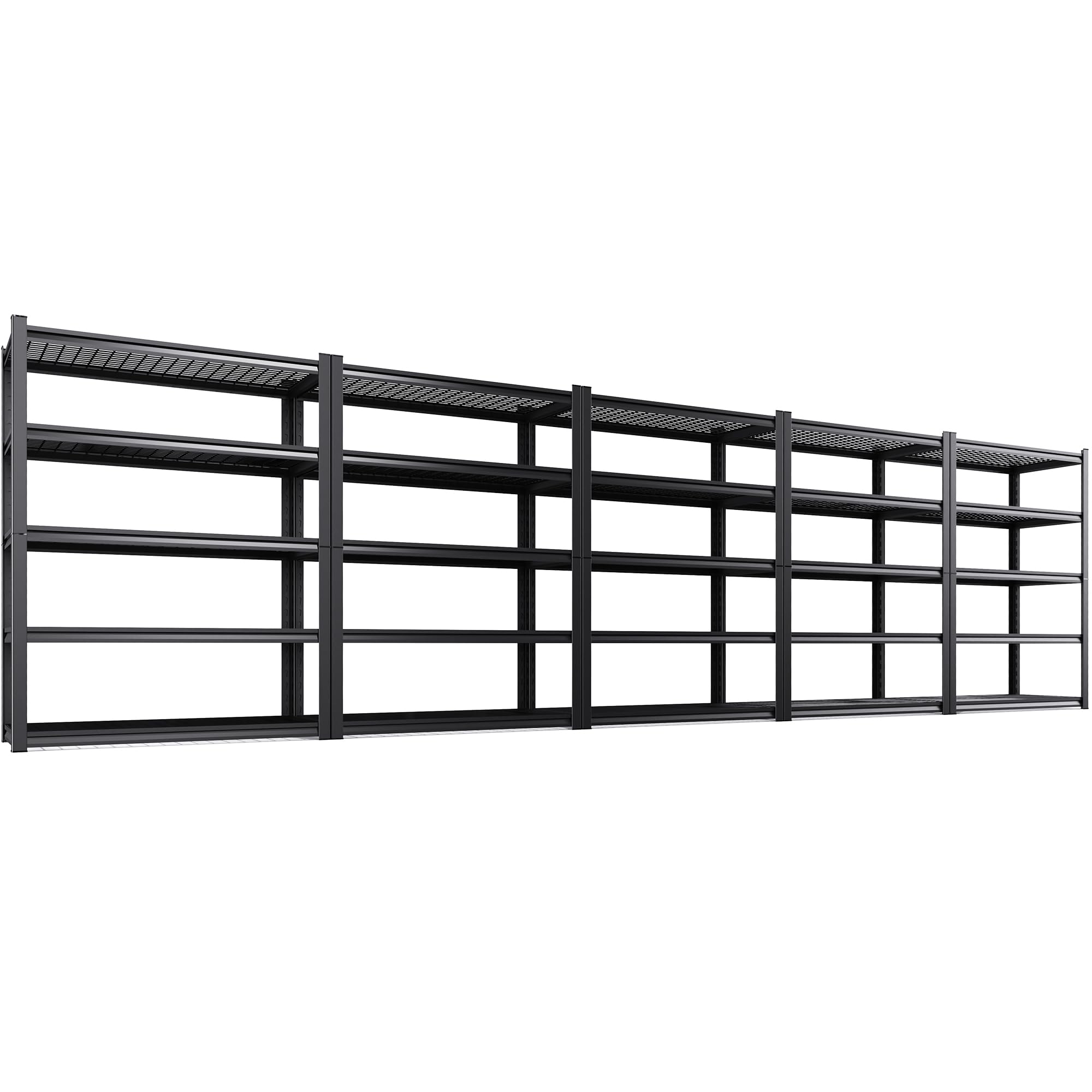 5-Pack Heavy Duty Garage Shelving for Large Storage &amp; Garage Organization, 78"H x 46"W x 20"D 5-Tier Adjustable All Metal Wire Shelf for Tools, Storage Bins, Bulk Items, Warehouse &amp; Workshop