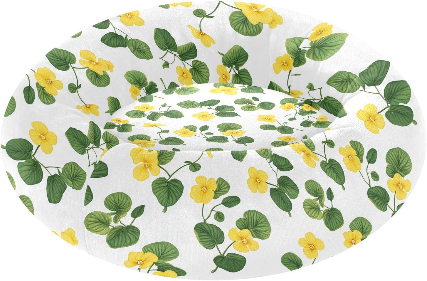 Pet Dog Bed Anxiety Relief Fluffy Cat Pillow Bed for Extra Small Size Pets Supplies M Cute Callistephus White