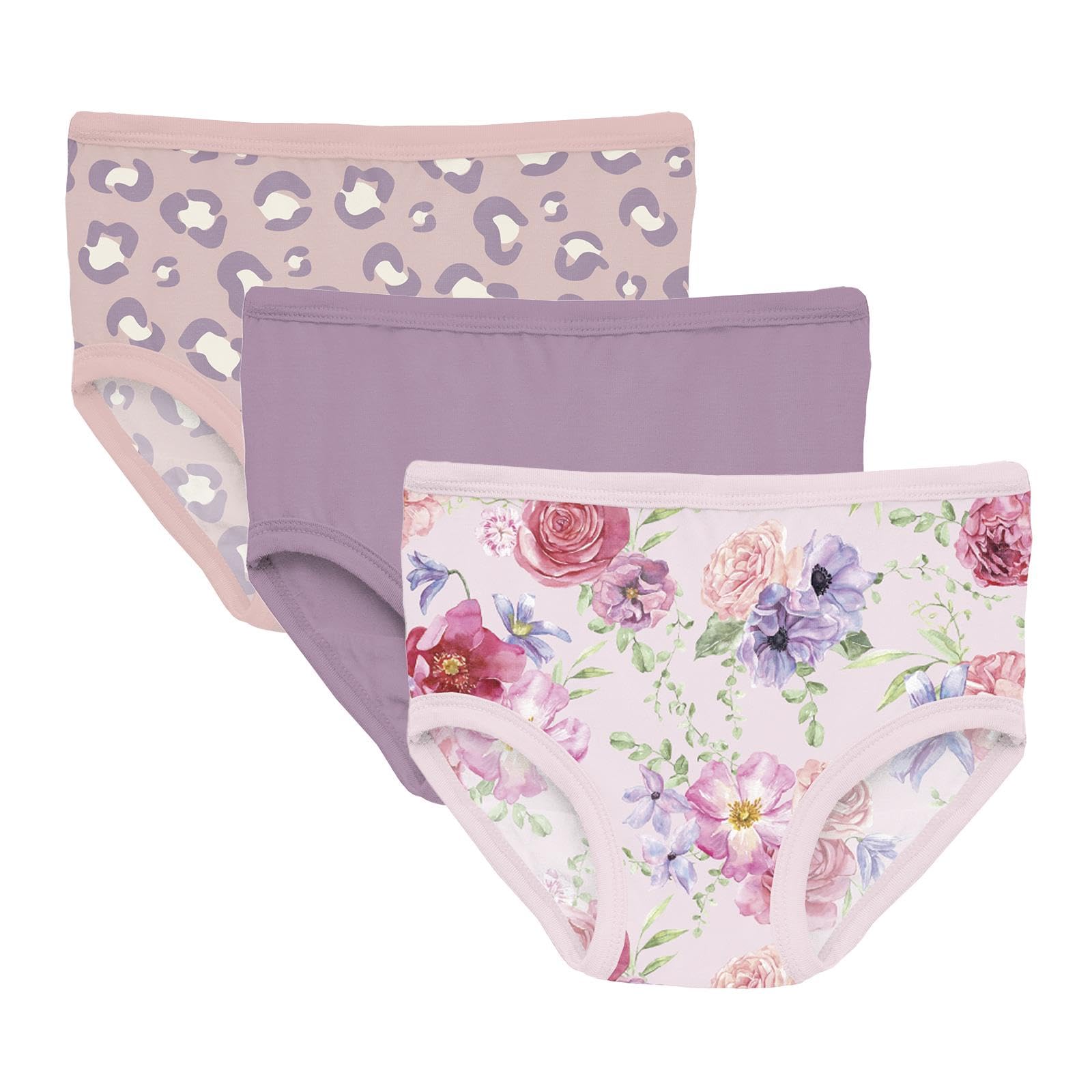 Kic Kee Pants Girls Print Girls Underwear Set of 3 Little Kids Big Kids