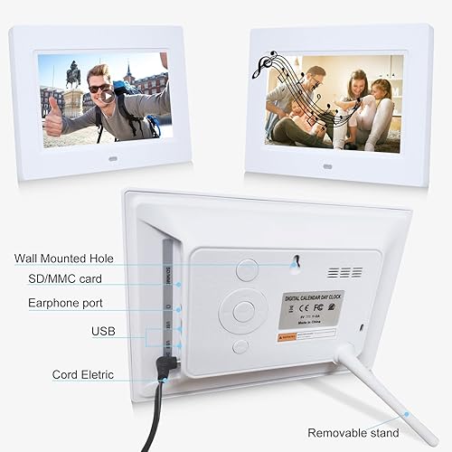 Miniatura 6 de Reloj digital de fecha de día de 8.7 pulgadas con 5 alarmas, 3 recordatorios de medicamentos, relojes con calendario de demencia de pantalla grande