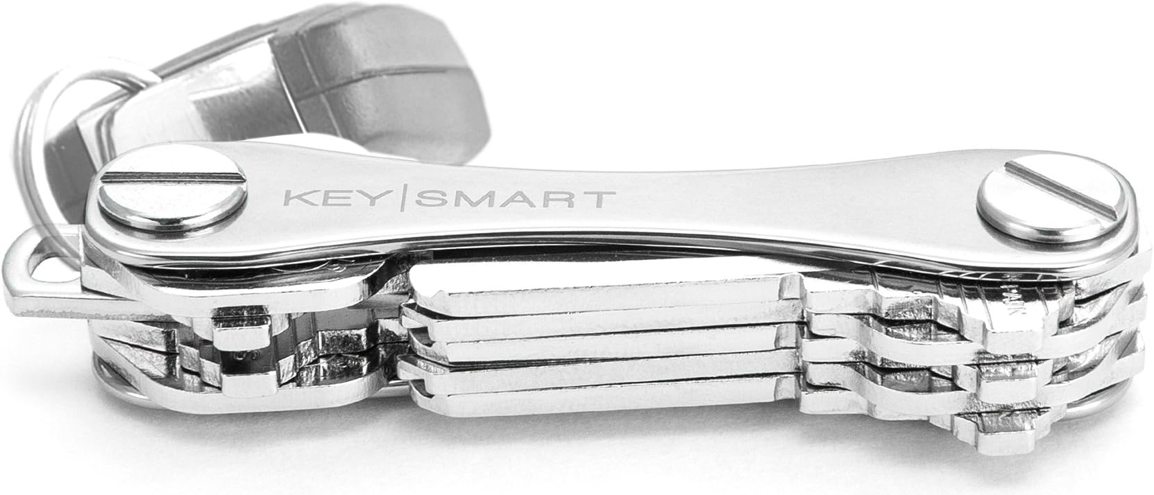 KeySmart Classic – コンパクトキーホルダー キーチェーンオーガナイザー (最大14個の鍵、チタン)