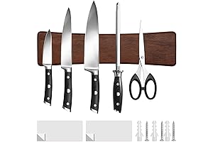 Acacia Wood Powerful Knife Magnetic Strip, 10 Inch