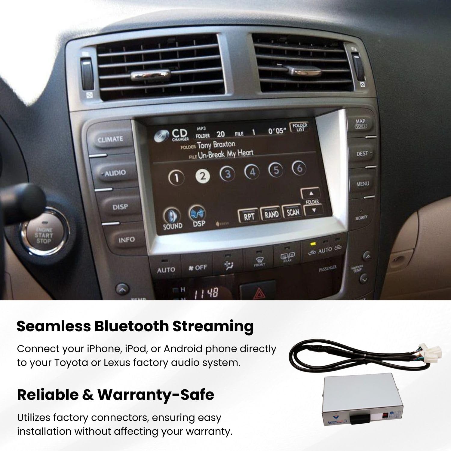 VAIS SL3B Bluetooth レクサス LS IS 前期 など 2001-2009 Lexus Bluetooth Factory Radio Adapter | VAIS