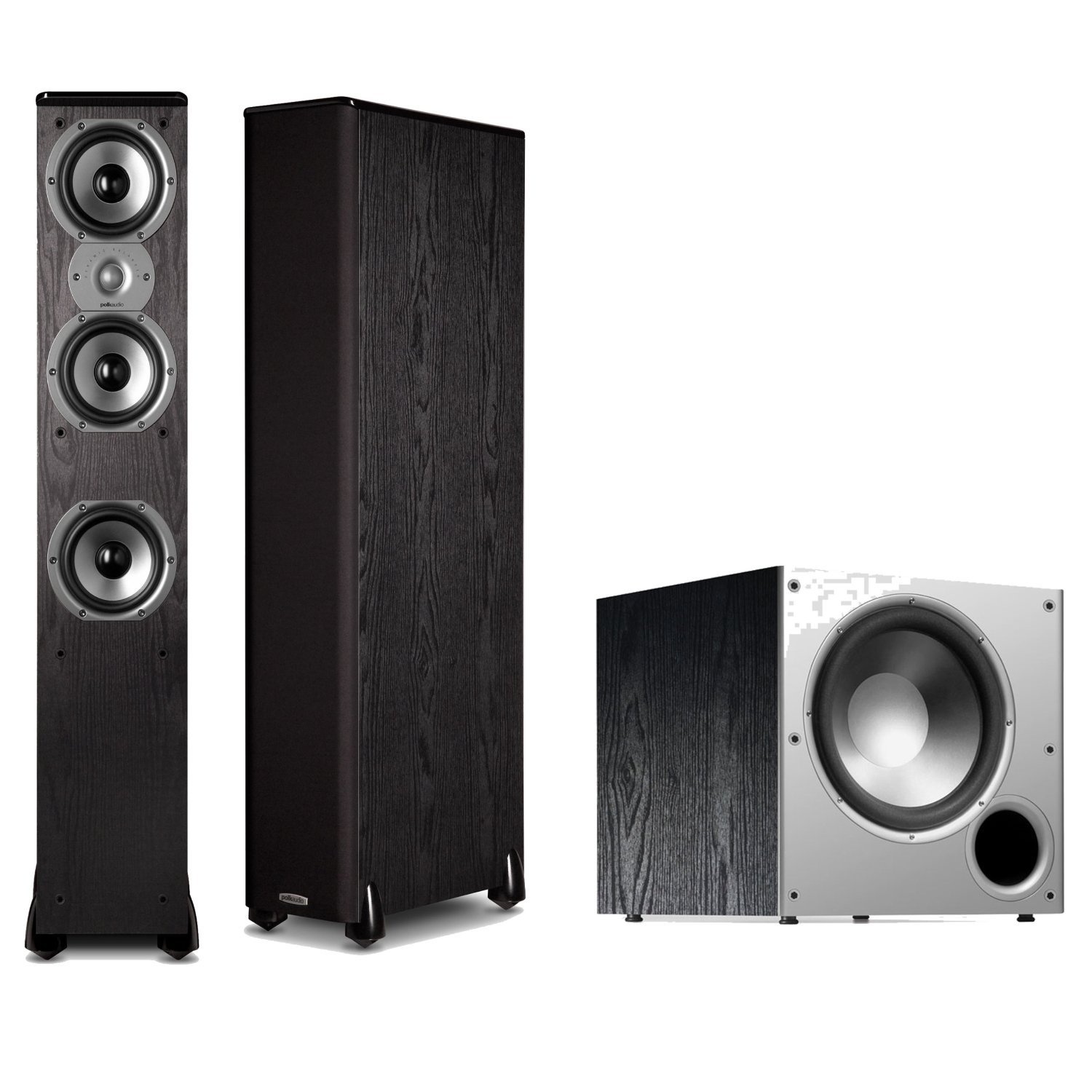 Polk Audio TSi400 Floorstanding Speakers (Pair) with A Polk Audio PSW10