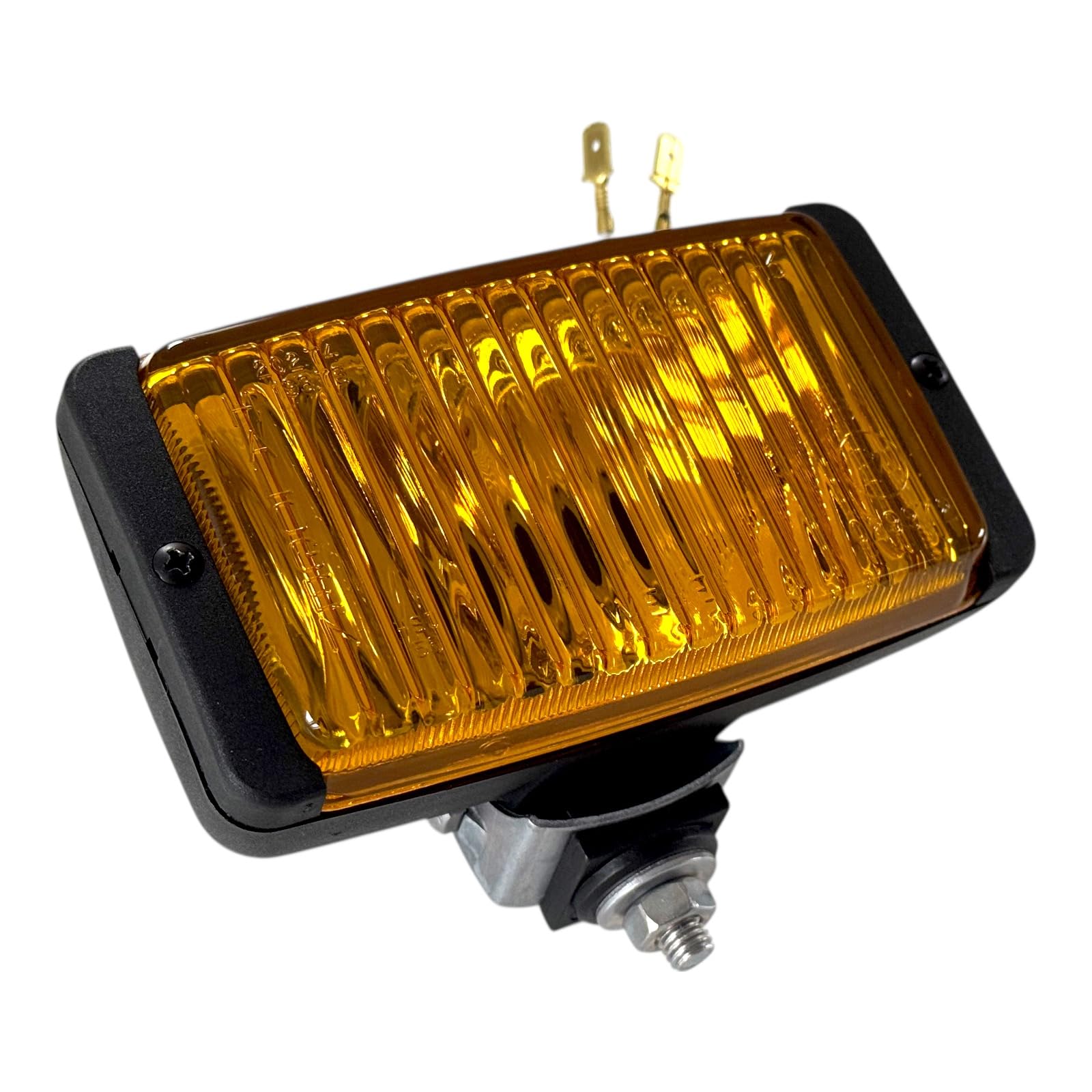 Set 2 Fari Fendinebbia H3 Gialli - 12V/24V Luci Supplementari Universali per Auto Camion Trattore Fuoristrada - Vetro Giallo Omologati E20 IP66 (Senza Lampadina)