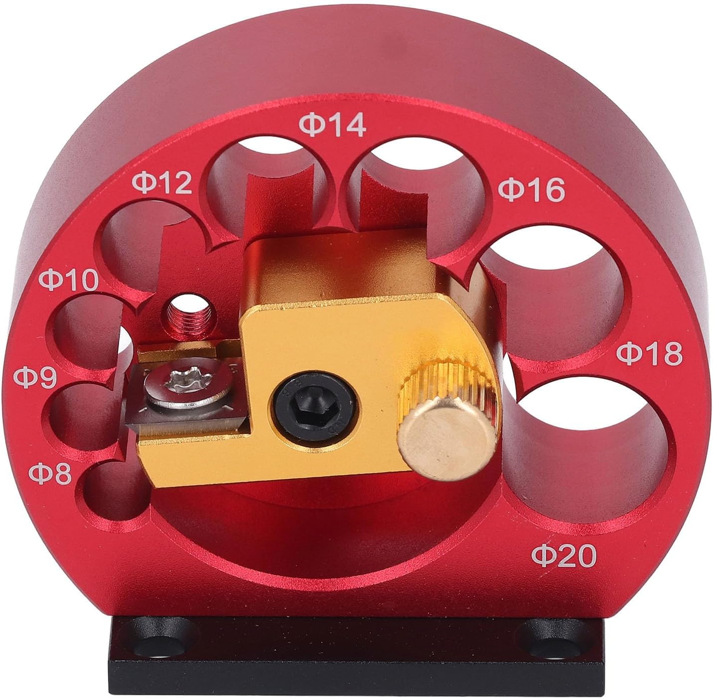 Carpenter Dowel Maker, Electric Drill Milling Dowel with Adjustable 8 Holes Carbide Inserts, Aluminum Alloy Round Rod Auxiliary Tool for Wooden Rods Sticks Woodworking