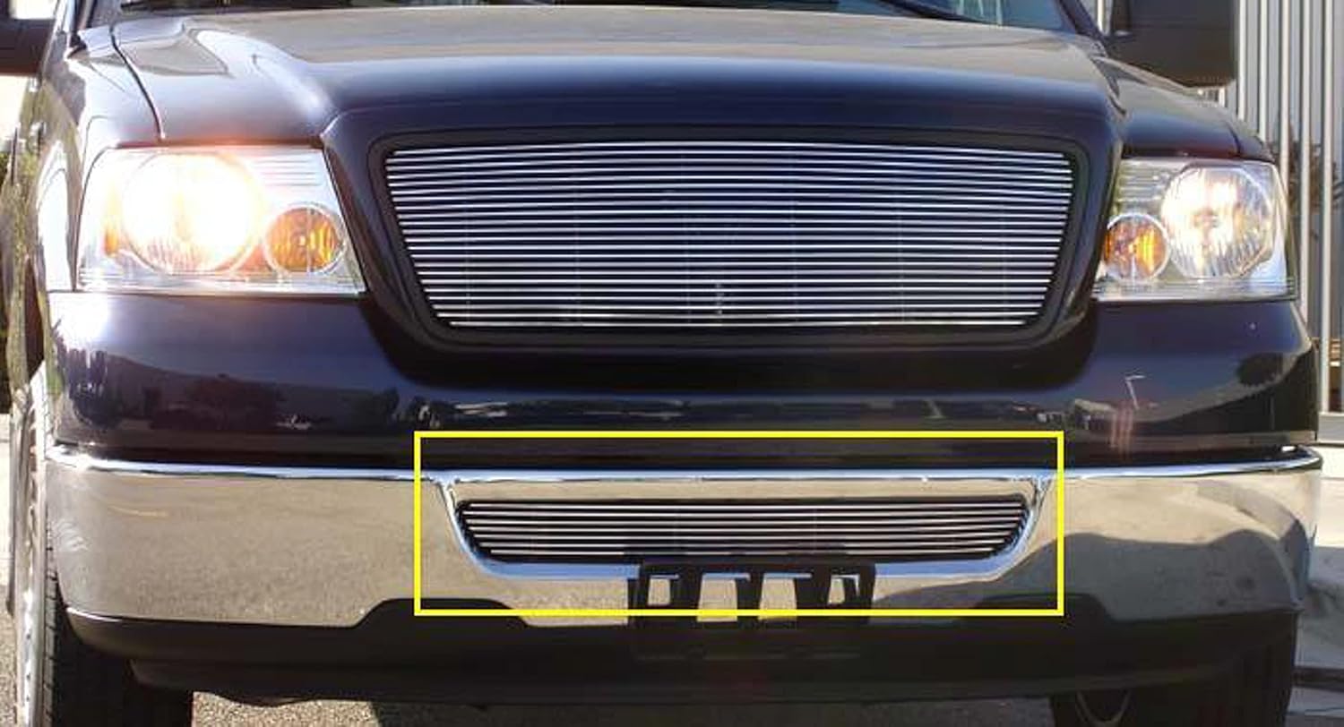 T-Rex 25555 Horizontal Aluminum Polished Finish Billet Bumper Grille Bolt-on for Lincoln Mark LT