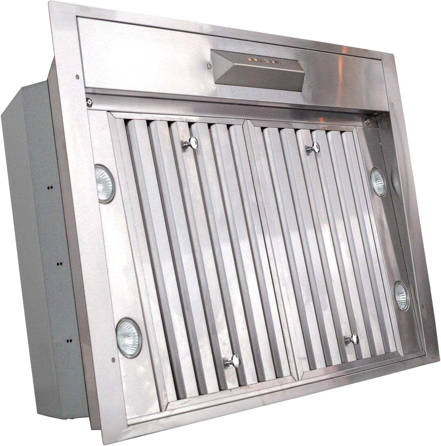 PROLINE 28-Inch, Range Hood Insert, 600 CFM, 18-Inch Deep Blower, Stainless Steel, LED Lighting, ULTRA Quiet, 4 Speed, 3-Year Warranty, Dishwasher-Safe Filters, PLJL HURRICANE.INS.28.18S