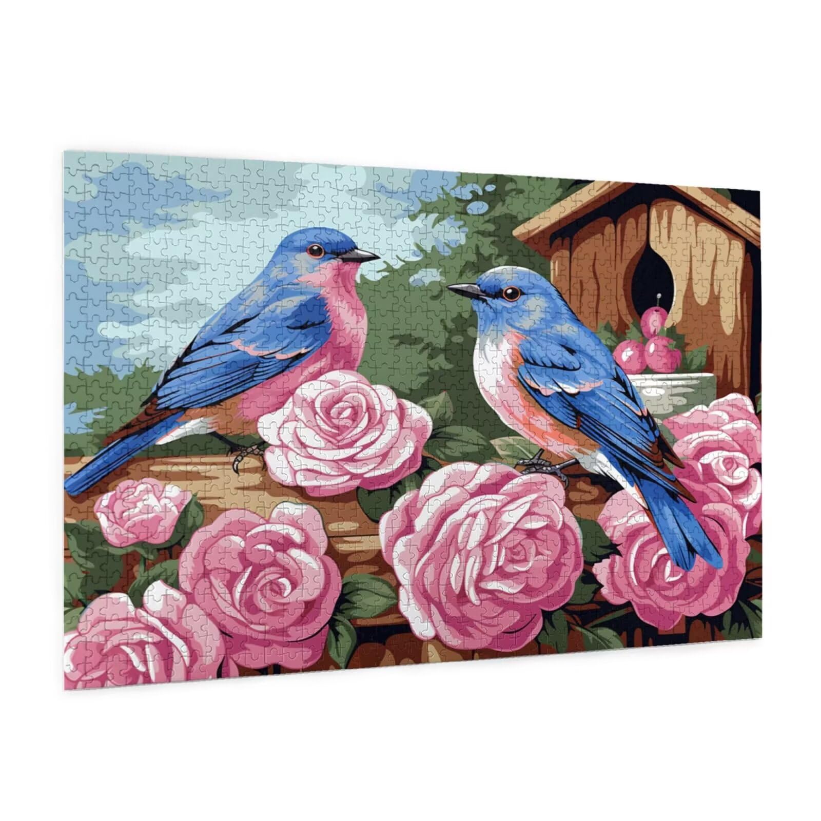 Puzzle 2000 Teile, Puzzle Erwachsene, Holzpuzzle Rose Impossible Jigsaw, Clevere Rätsel, HD Farbe Jigsaw mit Geschenkbox Verpackung for Aesthetic Room Decor, Geschenke für Frauen Vogel 100x70cm p-1620
