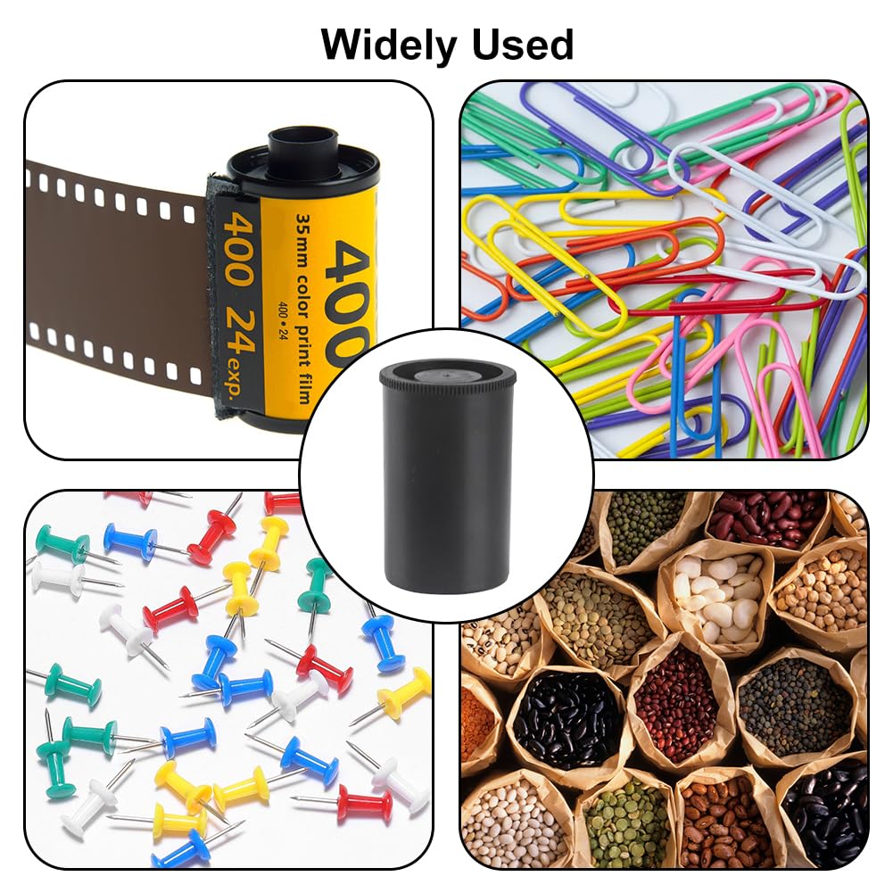 Boîtes de Film,20pcs Boîtes de Film avec Couvercles,Boîtes Plastique Noir Miniatures avec Couvercles,Boîtes à Pellicules,Boîtes Étanches,Boîtes Pellicule Photo Rangement,pour Activités Scientifiques