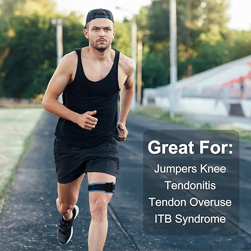 Miniatura 4 de supregear Correa de banda IT  Banda iliotibial de compresión, ajustable, rodilla, muslo, cadera y soporte ITB, estabilizador de tendinitis rotuliana