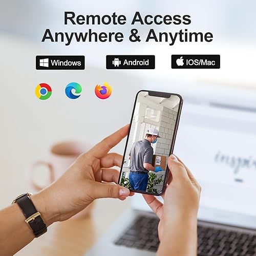 Miniatura 7 de Anpviz Sistema de cámara de seguridad PoE 4K de 16 canales, 16 cámaras IP PoE con cable de 8MP para exteriores con detección de vehículos