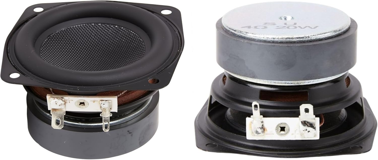 3 inch Woofer Speaker, 2Pcs 20W 4Ohm Speakers Cone for DIY Woofer Speaker Car Audio Subwoofer Stereo Loudspeaker Systems